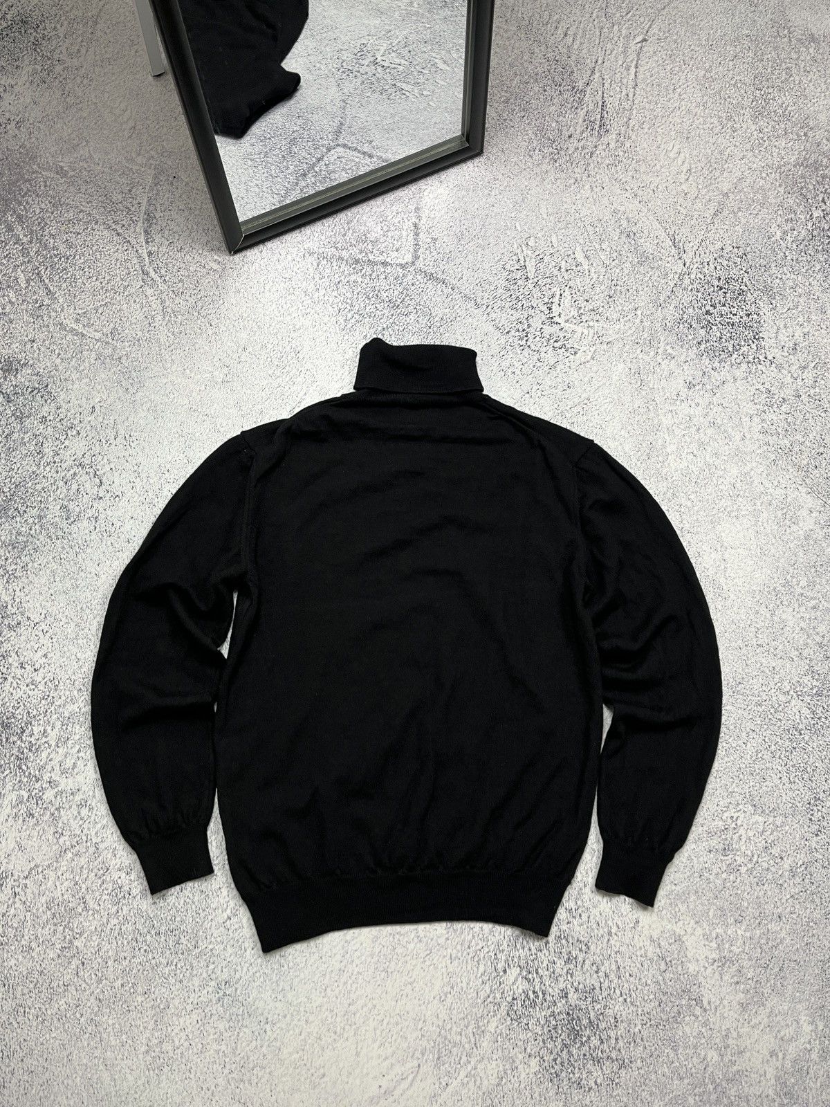 Boggi × Vintage Boggi Milano Turtleneck Wool Black Sweater Luxury Men’s L Size US L / EU 52-54 / 3 - 9 Thumbnail
