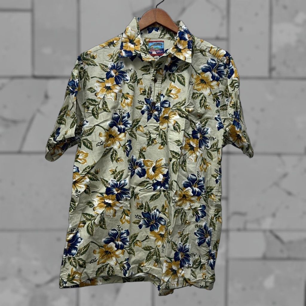 Reyn Spooner Reyn Spooner Shirt Men's L Yellow Floral Hawaiian Button-Up Mens Size US L / EU 52-54 / 3 - 1 Thumbnail