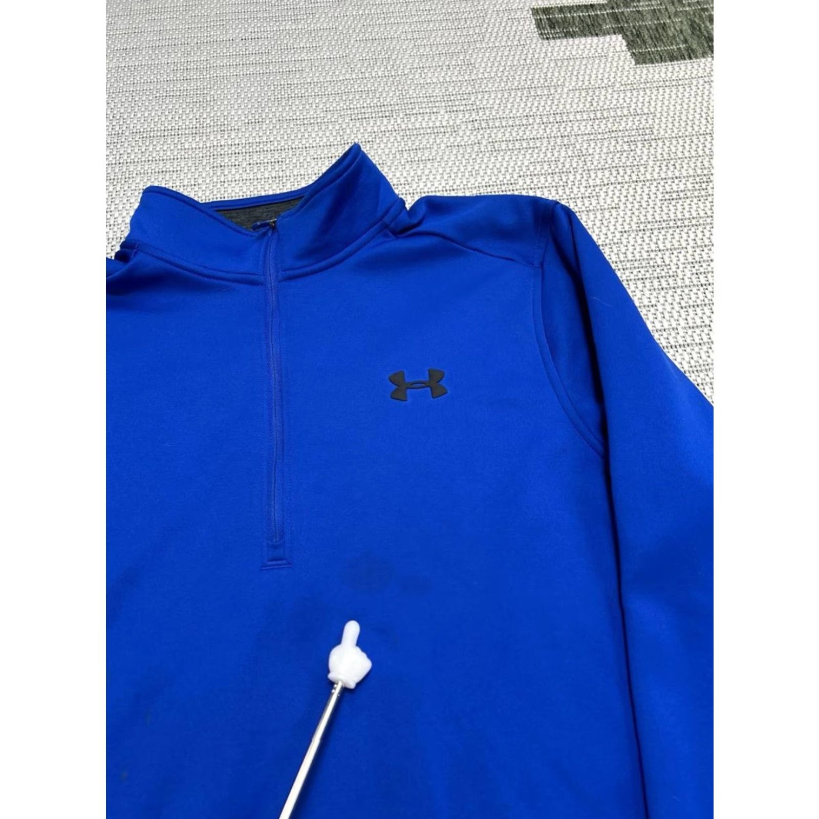 Under Armour Under Armour Sweatshirt Mens Large Blue Fleece Coldgear Loose Fit Quarter Zip Size US L / EU 52-54 / 3 - 4 Thumbnail