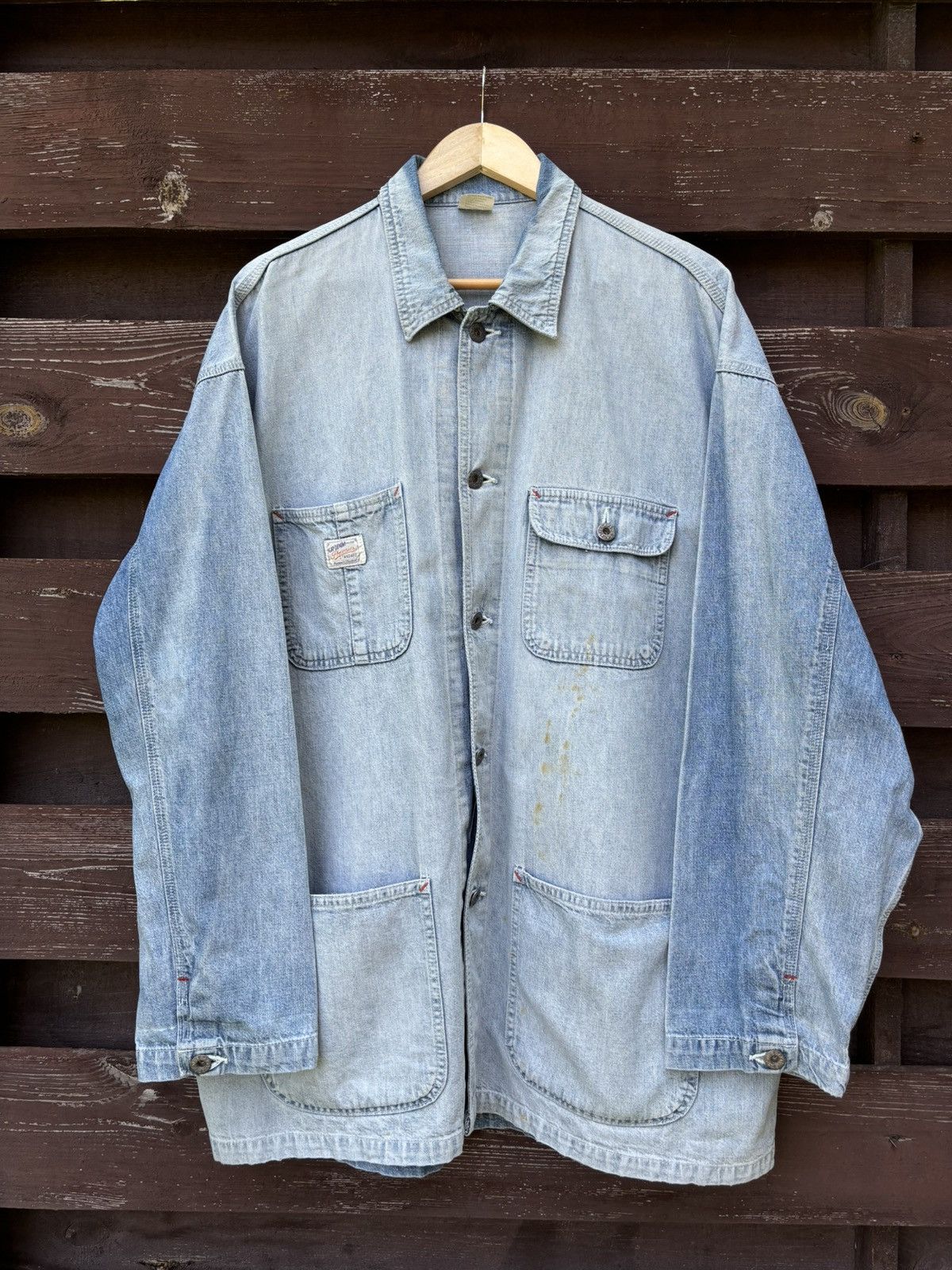 Gap Vintage Gap Denim Chore Faded Jacket Size US XL / EU 56 / 4 - 1 Thumbnail
