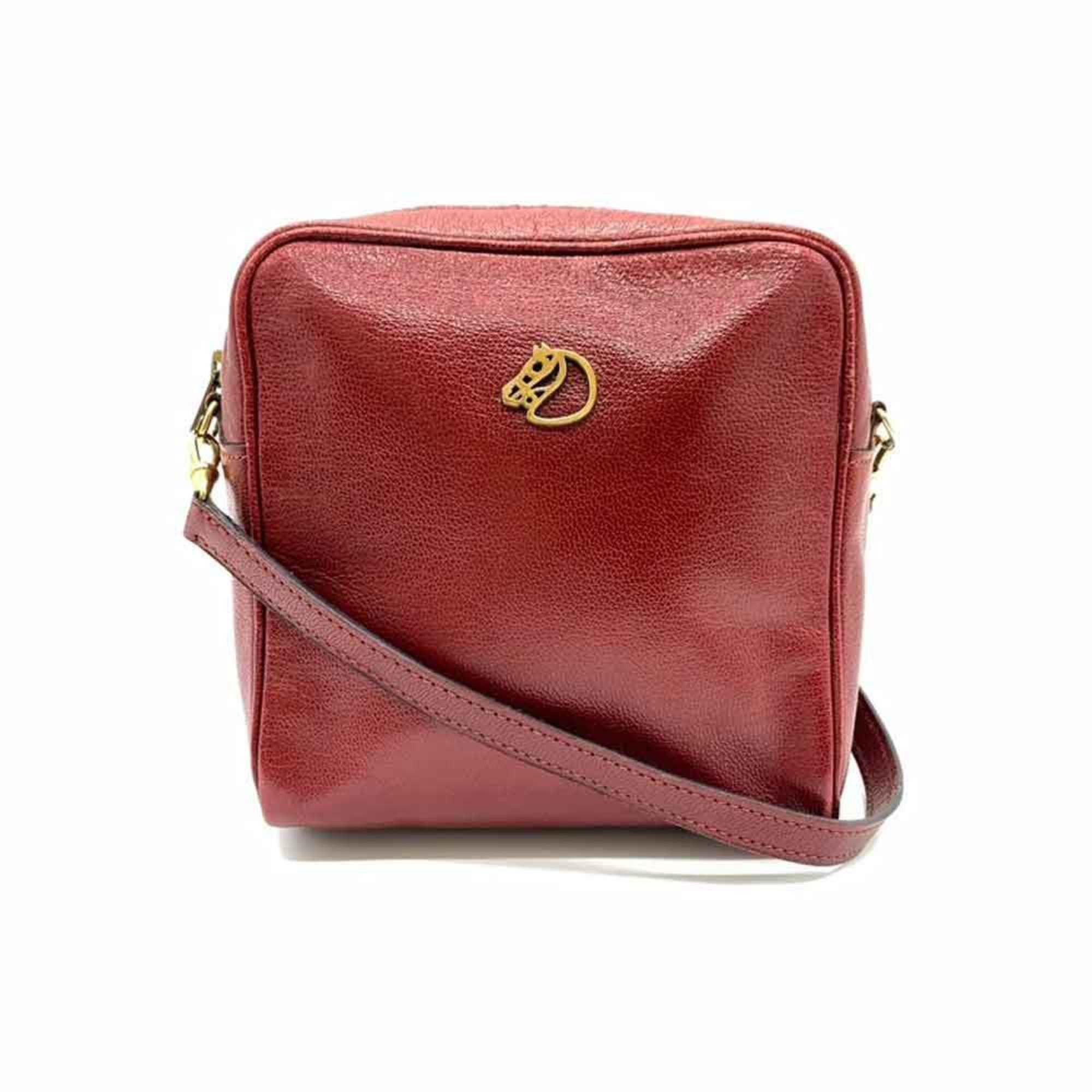 image of Hermes Bag Jockey Red Shoulder Pochette Crossbody Square Horse Ladies Leather Chevre Hermes in Red 