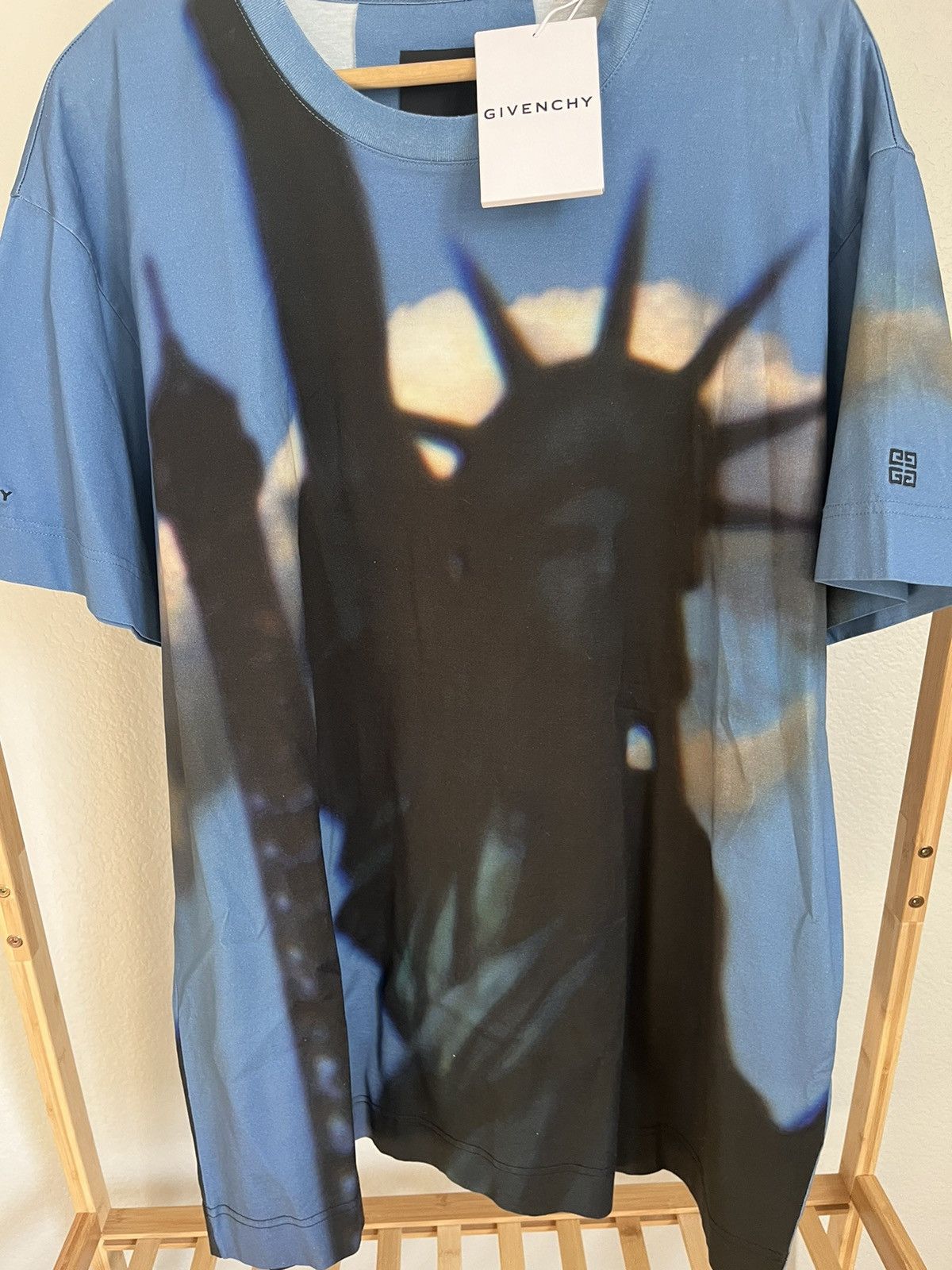Givenchy Givenchy Statue Of Liberty Oversized T-Shirt Men's Blue M Size US M / EU 48-50 / 2 - 5 Thumbnail