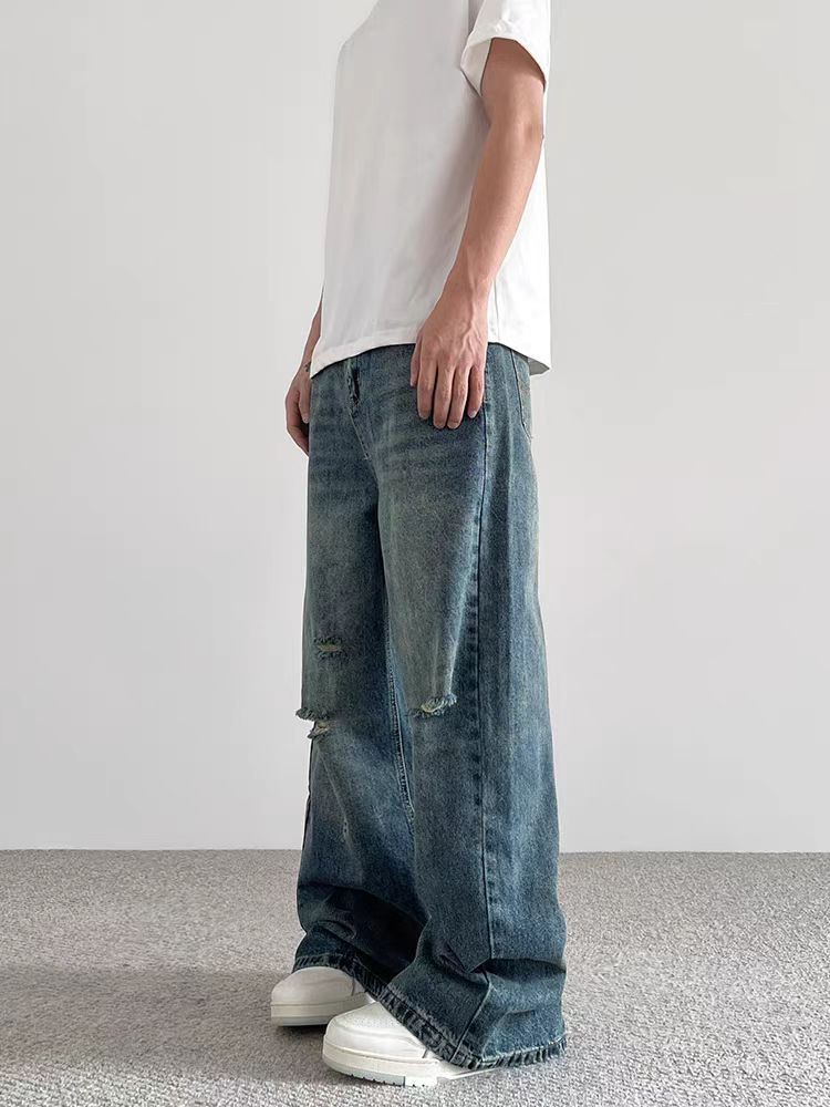 Japanese Brand × Jean Vintage ripped washed slouchy slouchy jeans Size US 34 / EU 50 - 2 Thumbnail