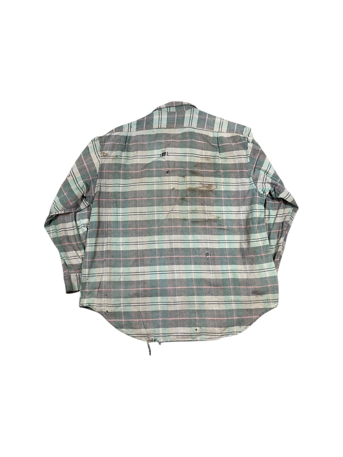 Vintage Vintage Woven Cotton Flannel Shirt Distressed Faded Gray Size US M / EU 48-50 / 2 - 2 Thumbnail