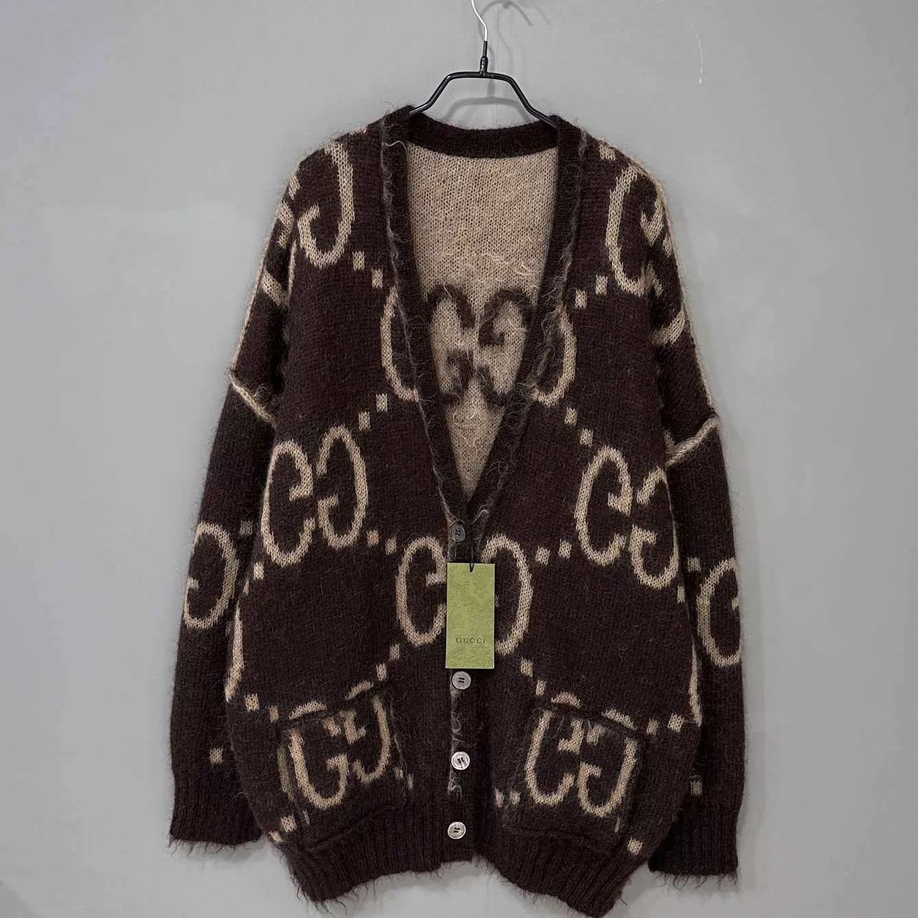 Gucci GUCCI caramel jacquard allover double-face card L Size L / US 10 / IT 46 - 1 Thumbnail