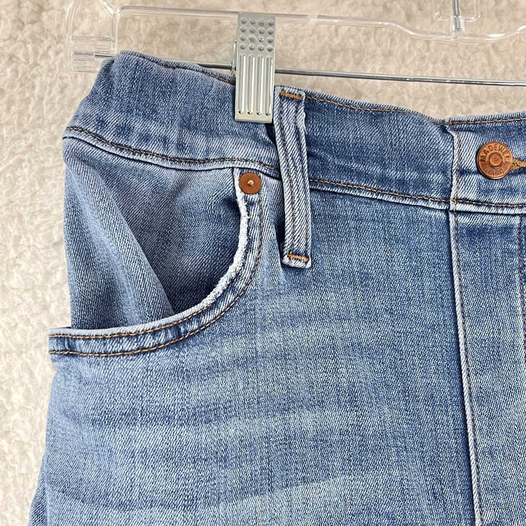 Madewell Madewell Jeans Womens Size 26 Pull On Straight Leg Blue Denim High-Rise Casual Jeans Size 26" / US 2 / IT 38 - 4 Thumbnail