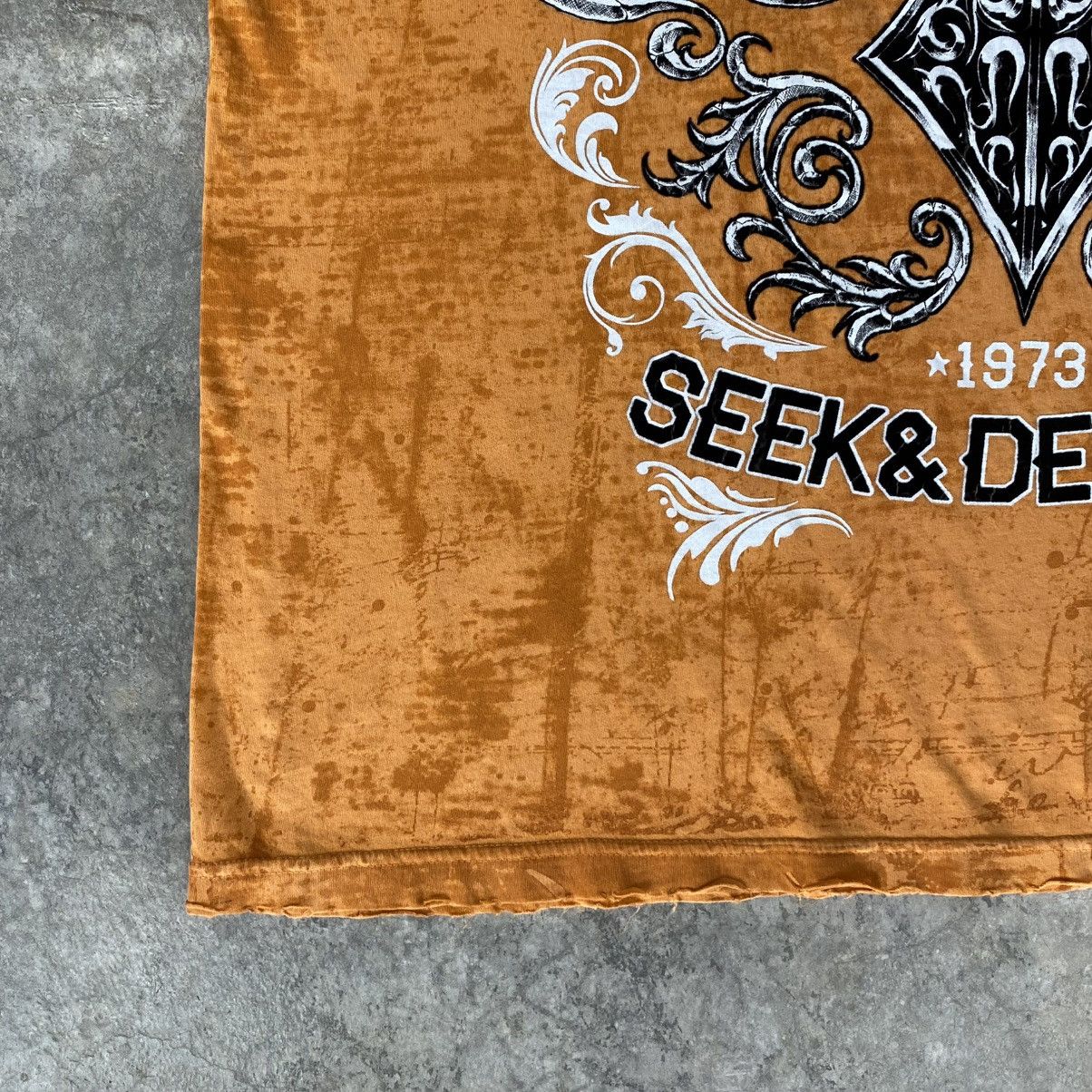 Affliction Vintage Y2K Affliction Seek & Destroy Dagger Distressed Tee Size US XXL / EU 58 / 5 - 5 Thumbnail
