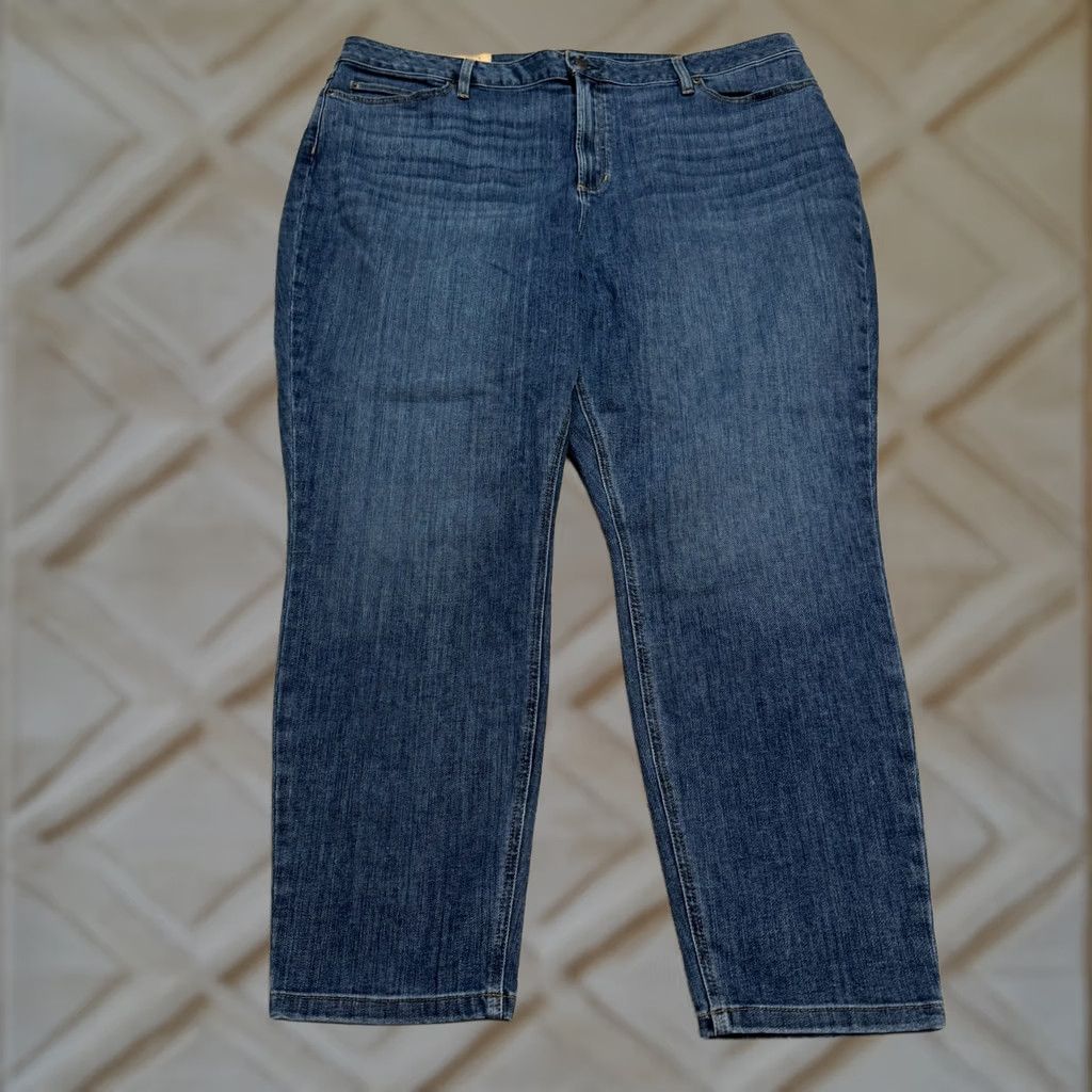 Vintage VINTAGE? Not Vintage. L.L. Bean BeanFlex Favorite Fit Skinny Denim Jeans Womens 22W Blue NWT BeanFlex Jeans Womens 22W Blue Size 40" / US 18 - 1 Thumbnail