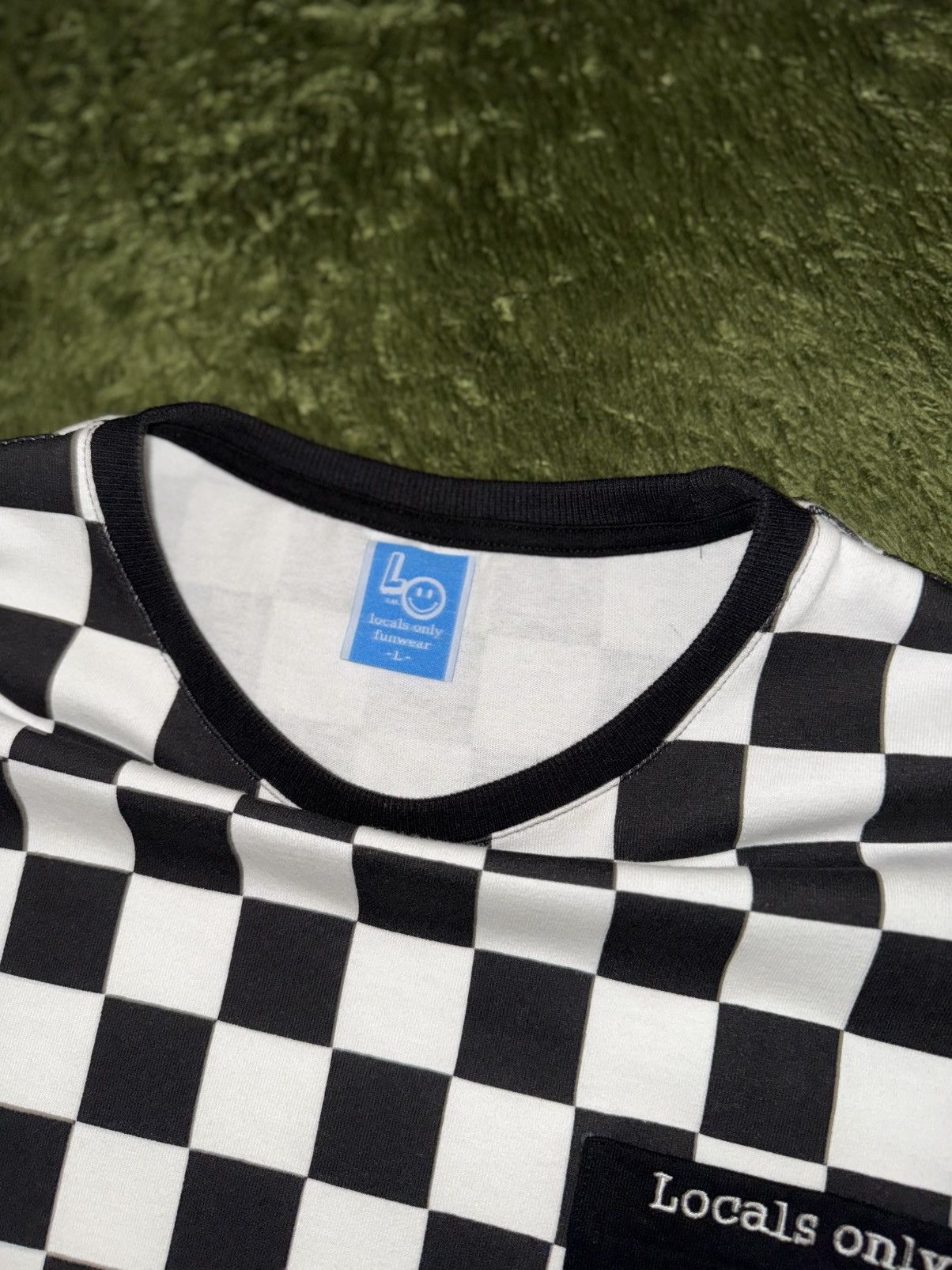 Japanese Brand [L] Locals Only Single-Stitch Checkerboard Pocket T-Shirt Size US L / EU 52-54 / 3 - 3 Thumbnail