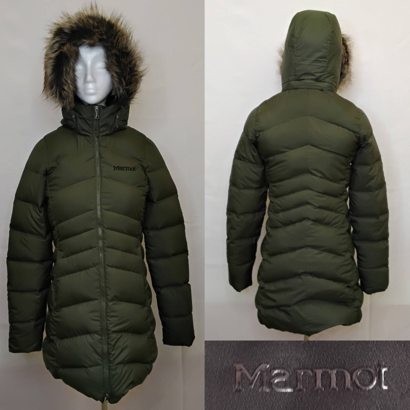 Marmot Marmot 700 Down Fill Parka Women's XS Green Faux Fur Ruff Size XS / US 0-2 / IT 36-38 - 1 Thumbnail