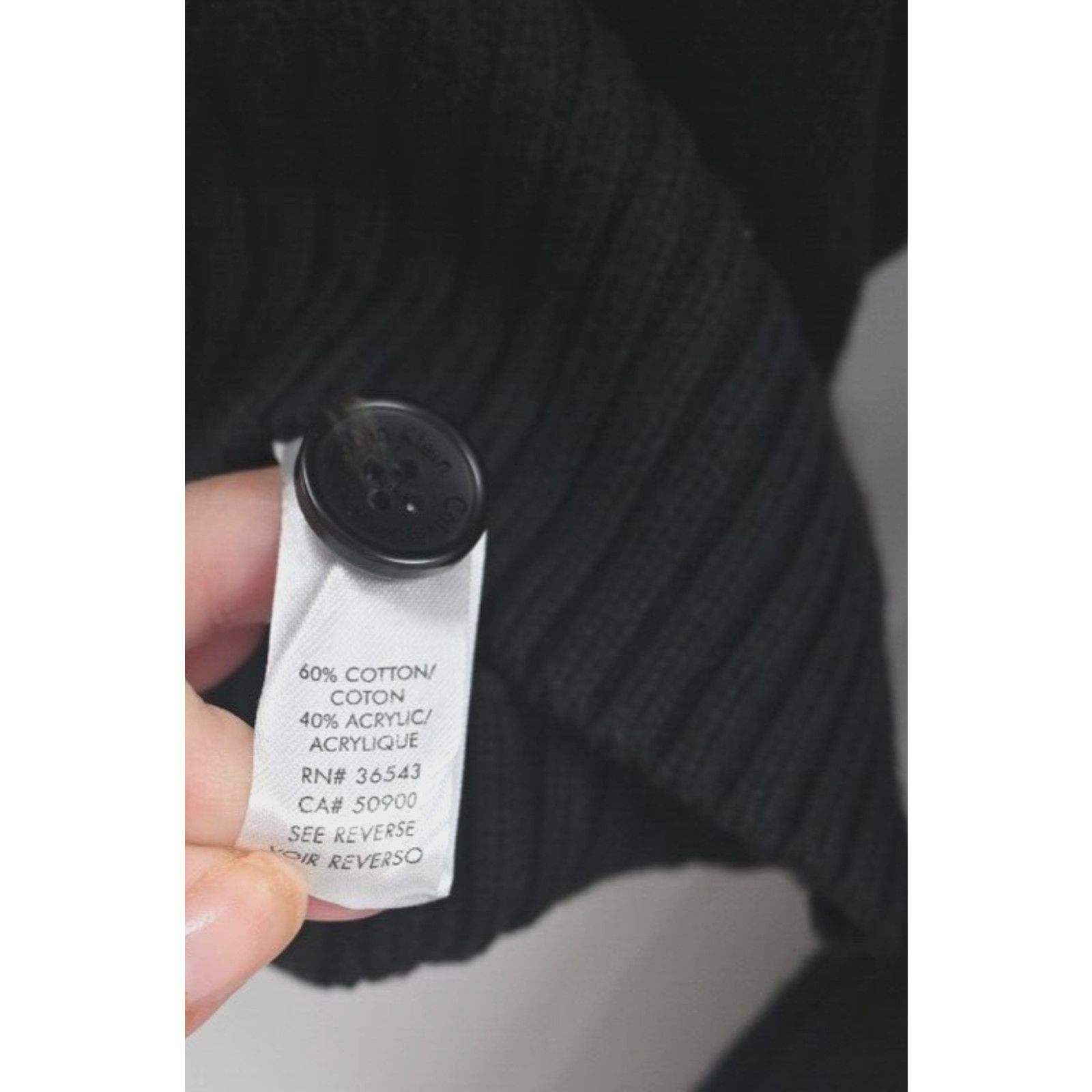 Calvin Klein Vintage Calvin Klein Black Pattern Sweater Button Collar L Size US L / EU 52-54 / 3 - 6 Thumbnail