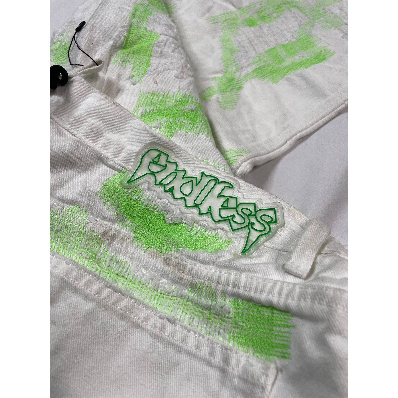 Endless Endless Jeans White Green 38 New Size US 38 / EU 54 - 4 Thumbnail