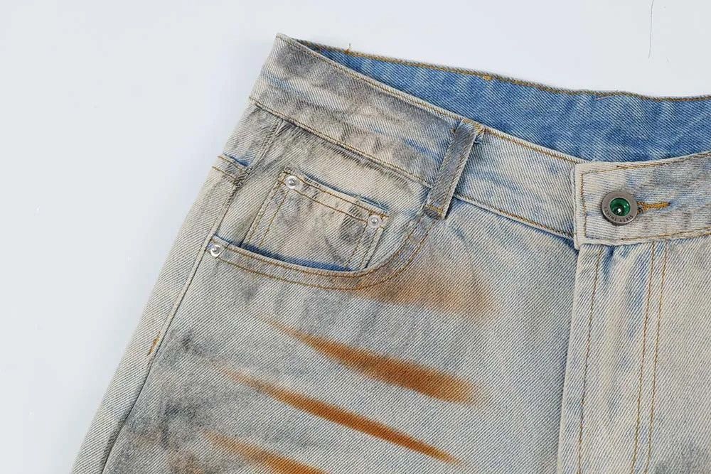 Other Dirty Mud Ripped Jorts Y2K Short Denim Size US 30 / EU 46 - 7 Thumbnail