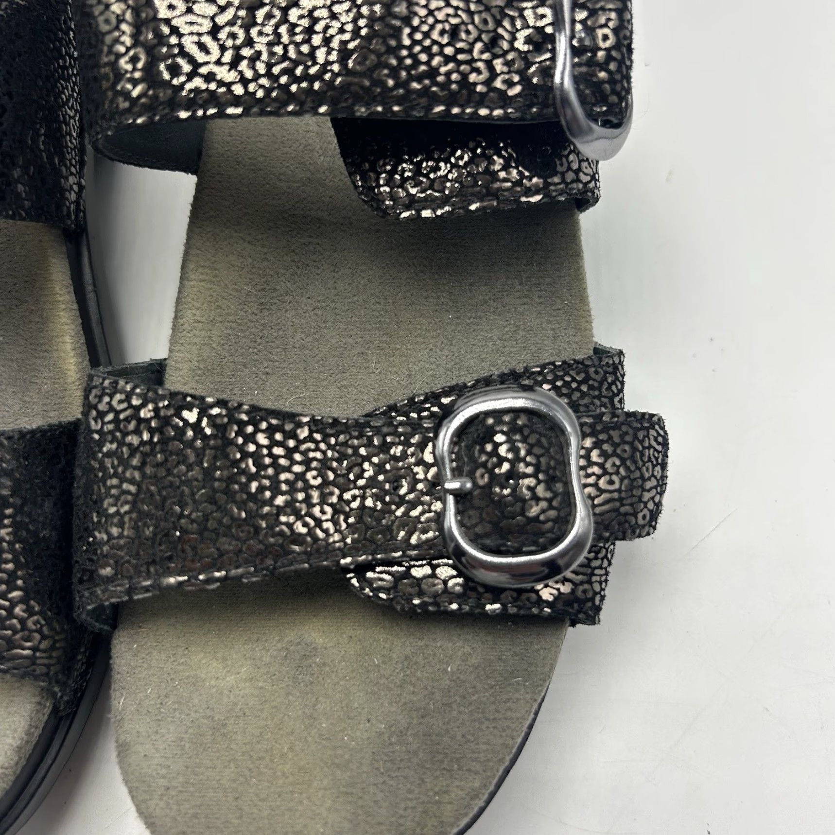 Dansko Dansko Sandals Womens 10.5 Sophie Two Strap Metallic Python Print Wedge Read Size US 11 / IT 41 - 5 Thumbnail