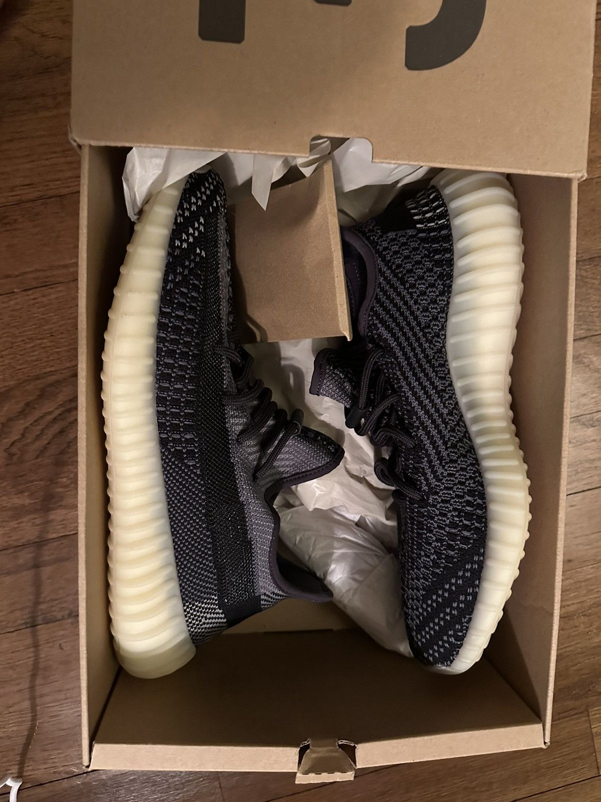 image of Adidas x Kanye West Yeezy Boost 350 V2 Size 9 Asriel Shoes in Black, Men's