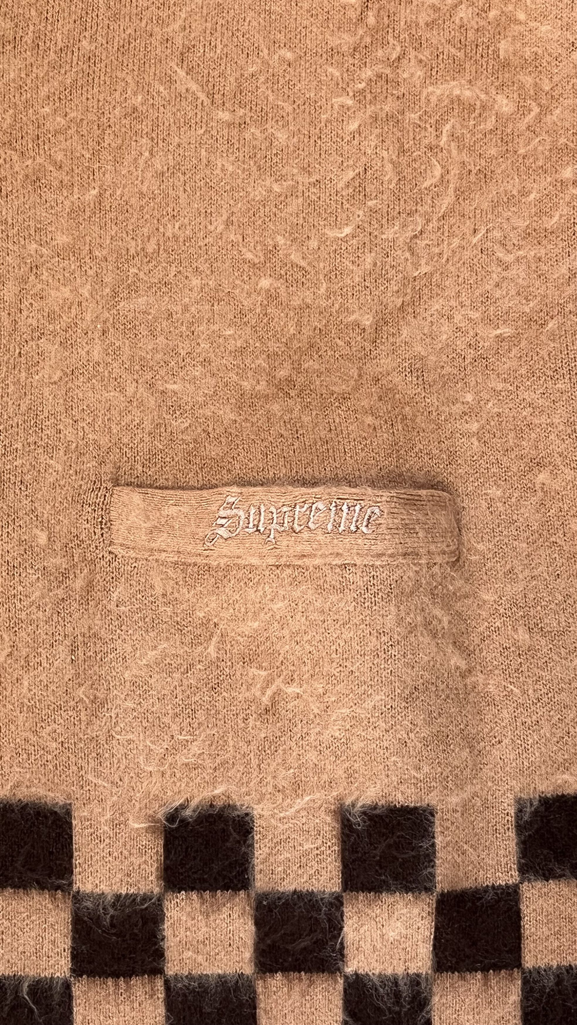 Supreme Brushed Checkerboard Cardigan Size US L / EU 52-54 / 3 - 3 Thumbnail