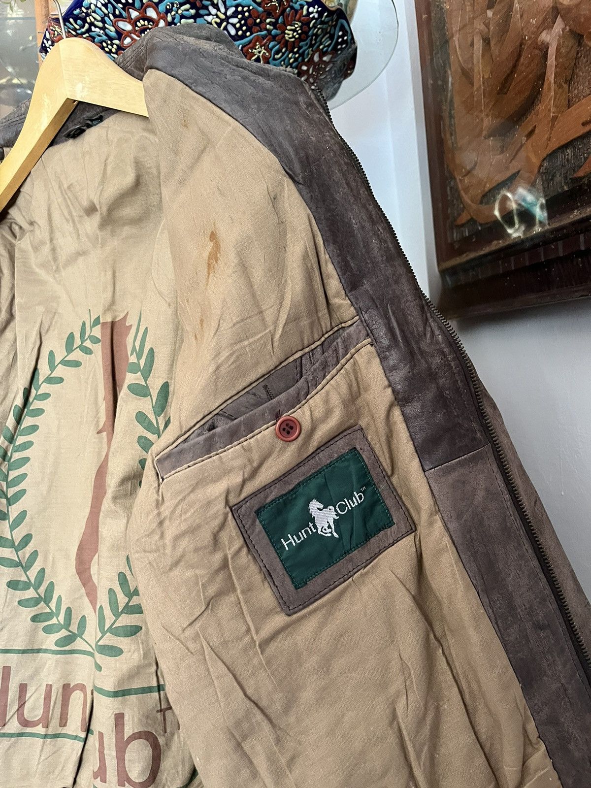 Hunt Club Vintage Hunt Club Boomber Leather Jacket Size US S / EU 44-46 / 1 - 9 Thumbnail