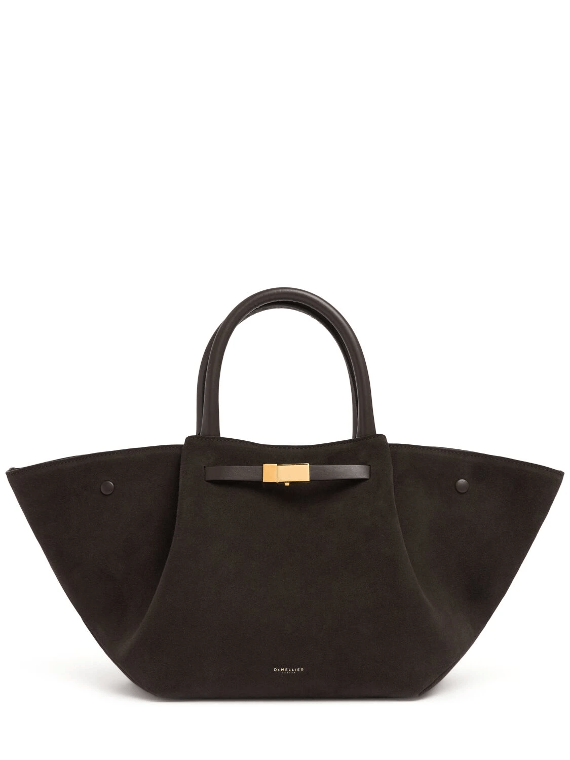 DEMELLIER Midi Brown Suede Tote Bag New & Authentic