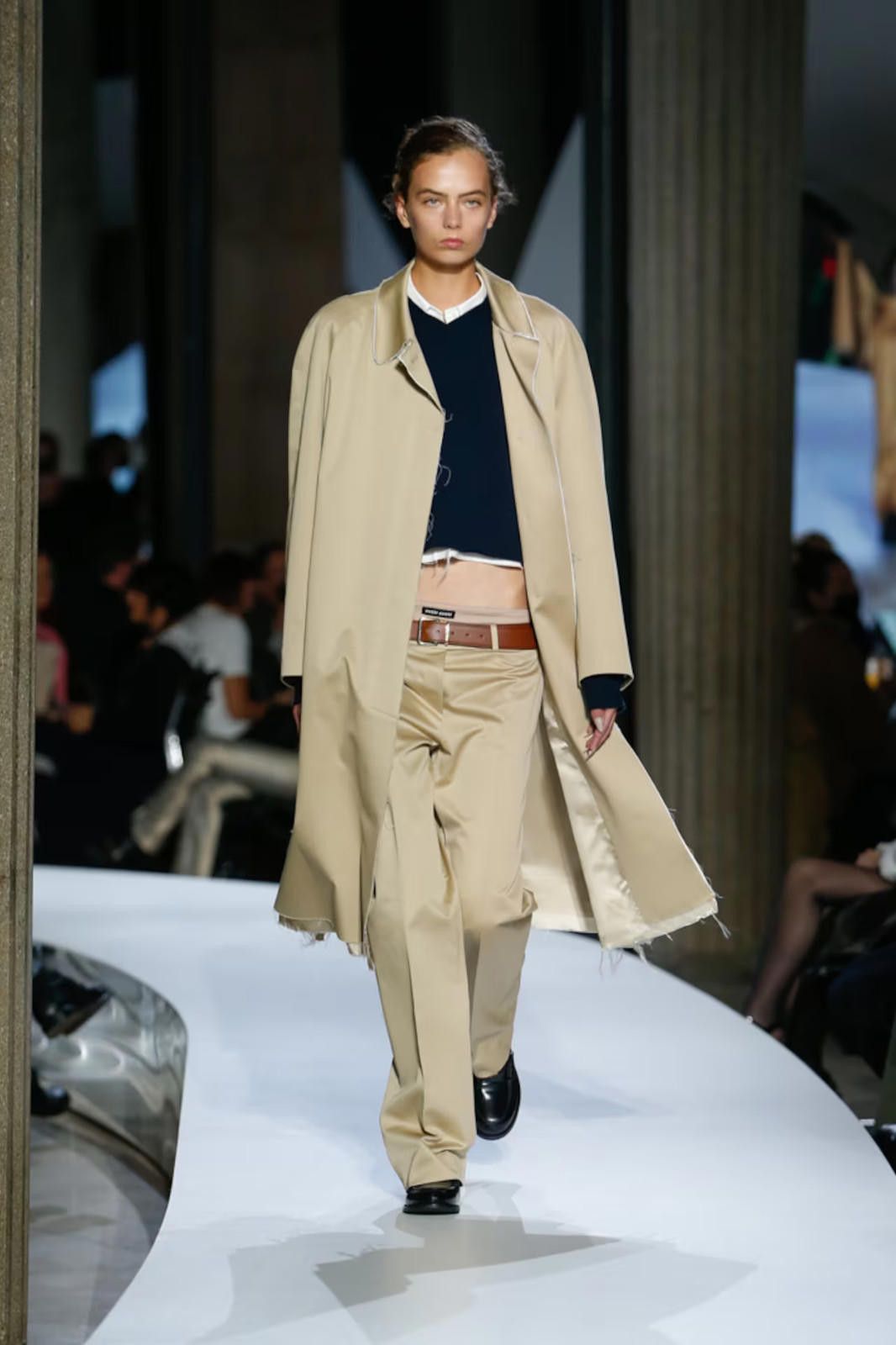 S/S 2022 Miu Miu Runway Cropped Sweater Logo Wool