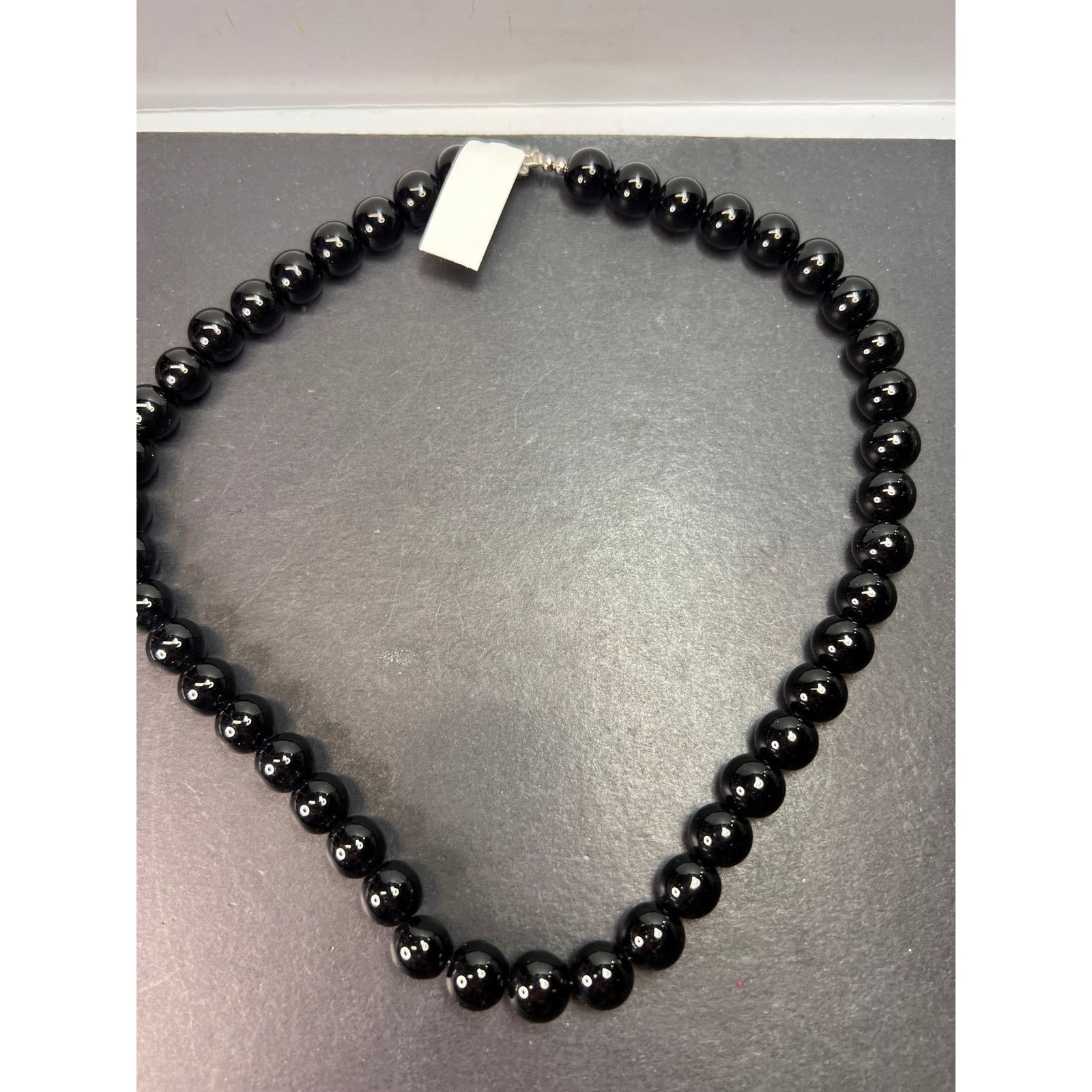 Other 10mm Black Onyx necklace with sterling silver clasp *NEW* Size ONE SIZE - 2 Thumbnail