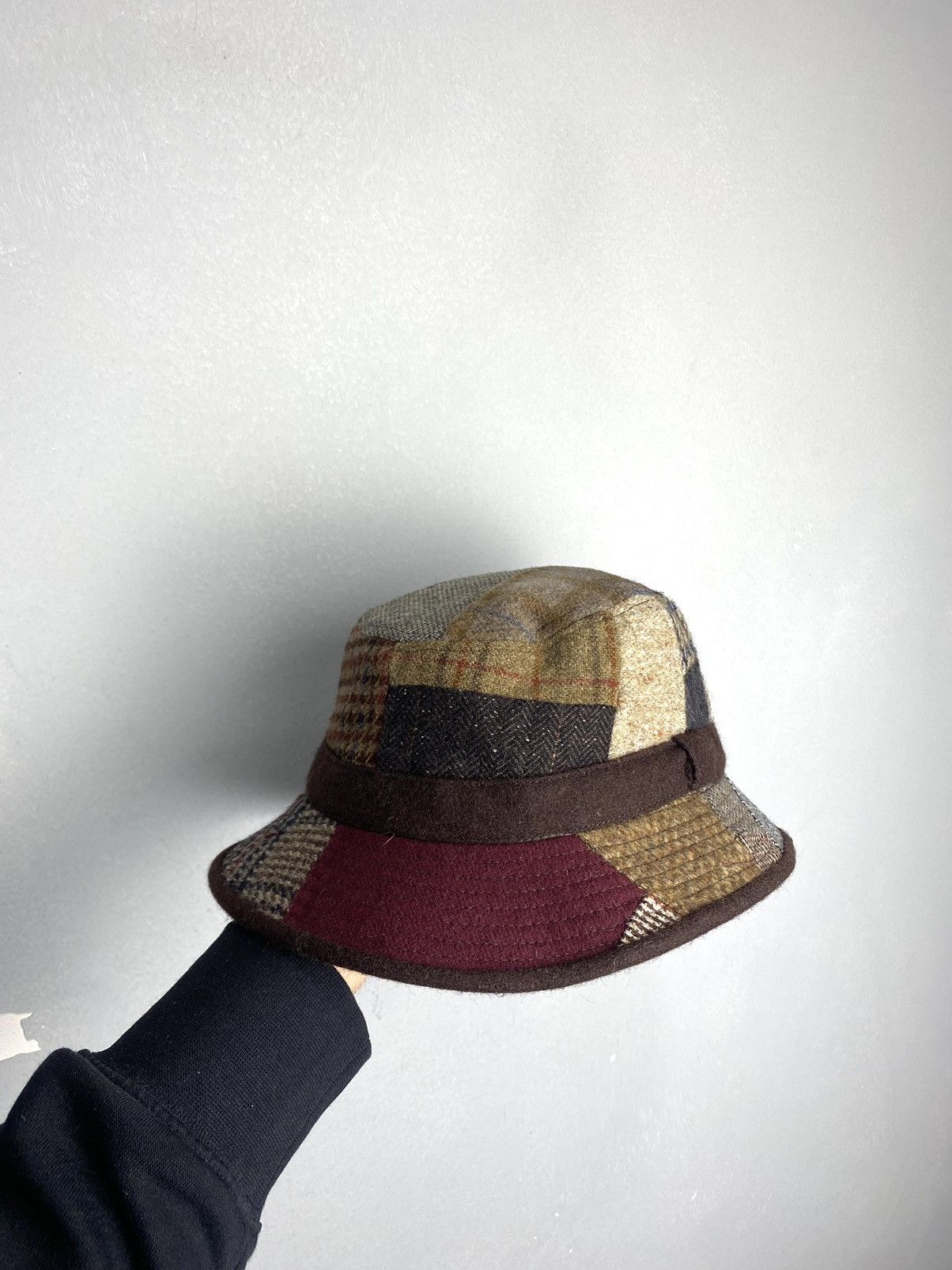 Other Rare! Guerra 1855 Wool Patchwork Cap Hat Made In Italy Size 30 - 4 Thumbnail