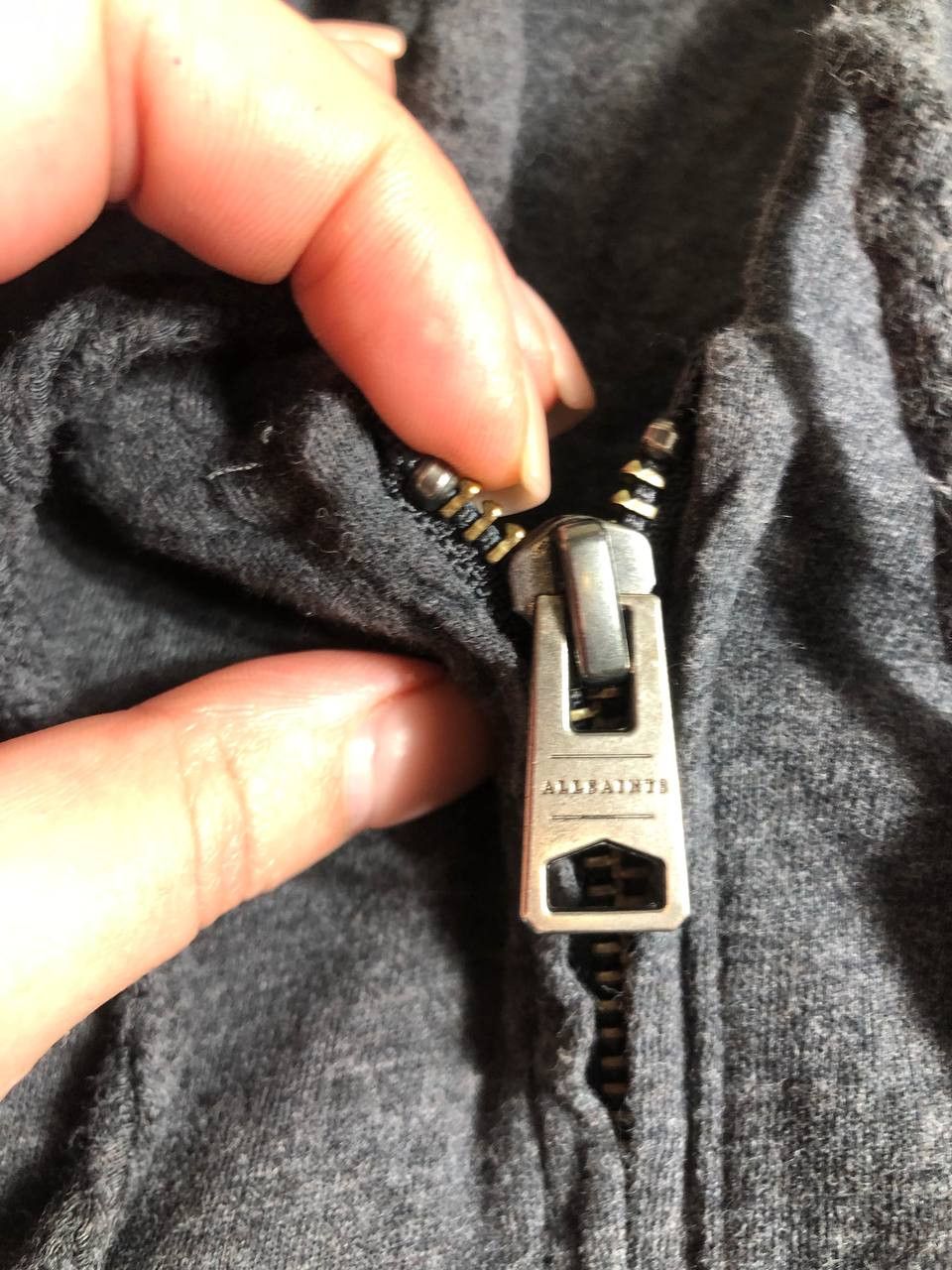 Allsaints Vintage Y2K Avant Garde Allsaints zip up Japan hoodie Size US L / EU 52-54 / 3 - 8 Thumbnail
