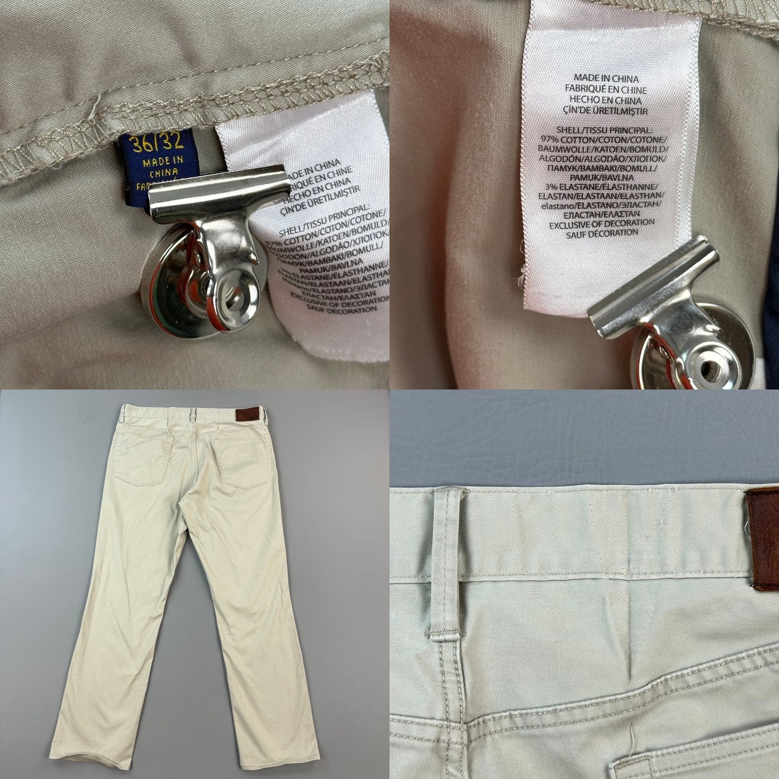 Polo Ralph Lauren Polo Ralph Lauren Pants Mens 36x32 36x30 The Prospect Straight Stretch Chino Size US M / EU 48-50 / 2 - 8 Thumbnail