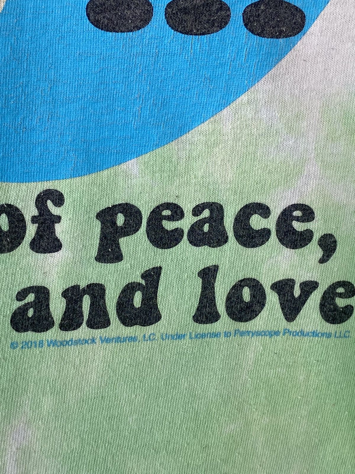 Vintage Woodstock Liquid Blue Tie Dye Tshirt Band Tees Size US XXL / EU 58 / 5 - 5 Thumbnail