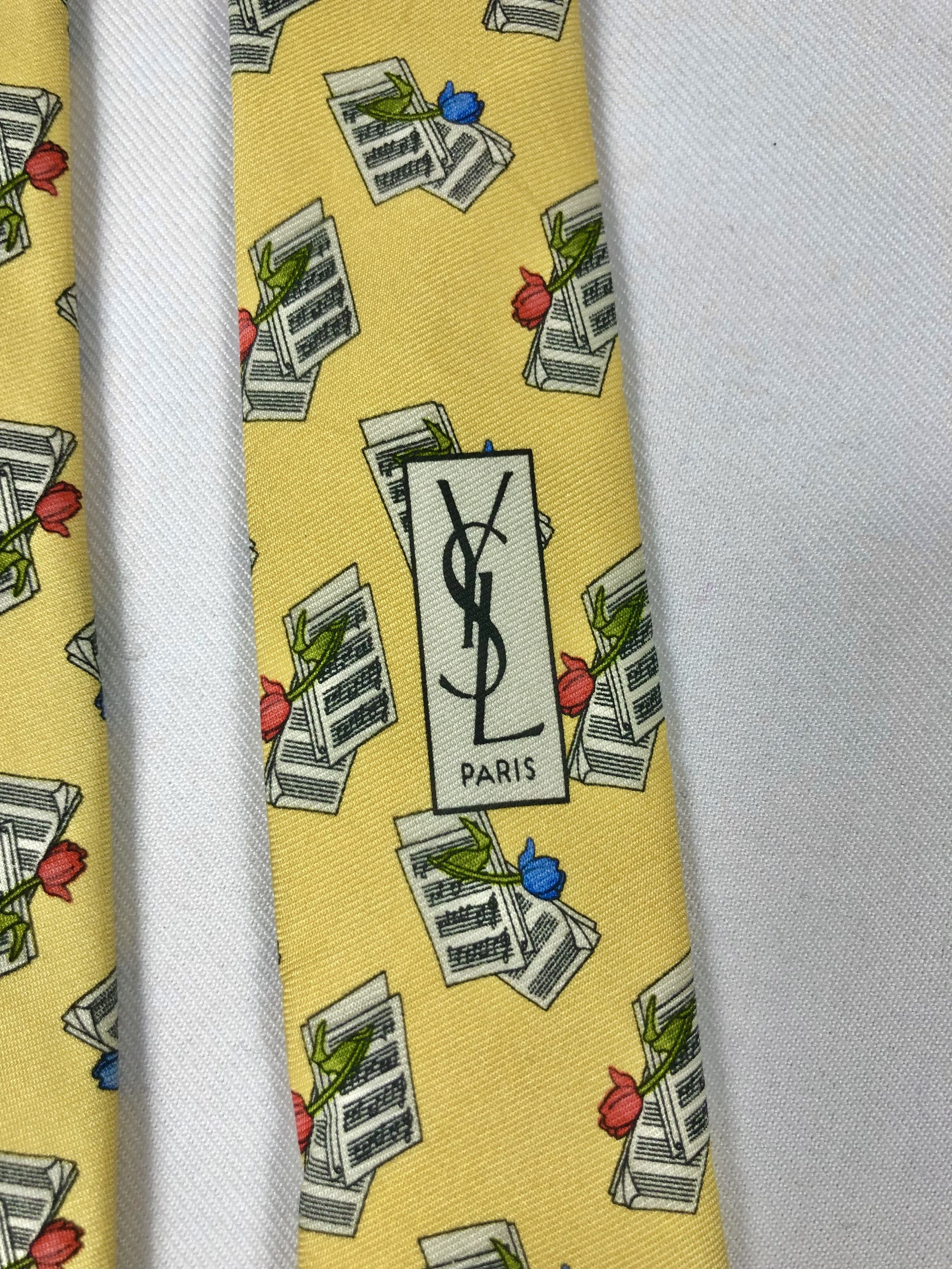 Yves Saint Laurent Rare Vintage Yves Saint Laurent YSL Silk Tie Made in Italy Size ONE SIZE - 5 Thumbnail
