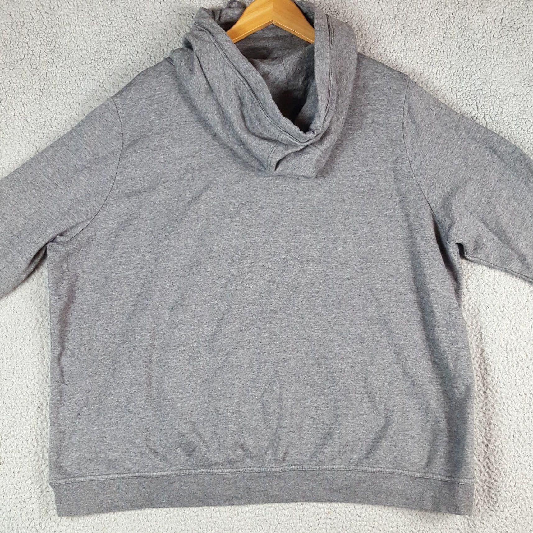 Nike VINTAGE Nike Hoodie Swoosh Pullover Big 2X Gray Crewneck Sweatshirt Men Pullover Hooded 90s Y2K College USA Sportswear Graphic Print Fleece Size US XXL / EU 58 / 5 - 6 Thumbnail