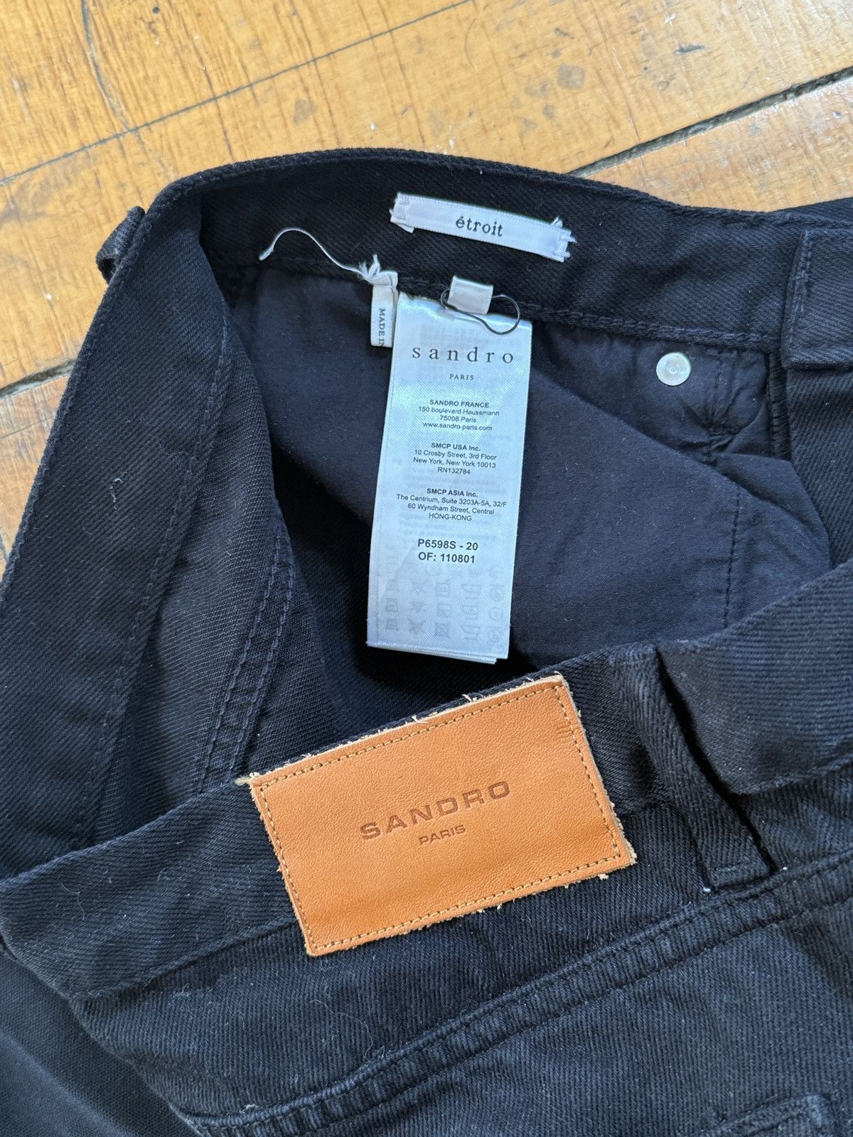 Sandro Sandro Etroit Black Denim Slim Size US 29 - 5 Thumbnail