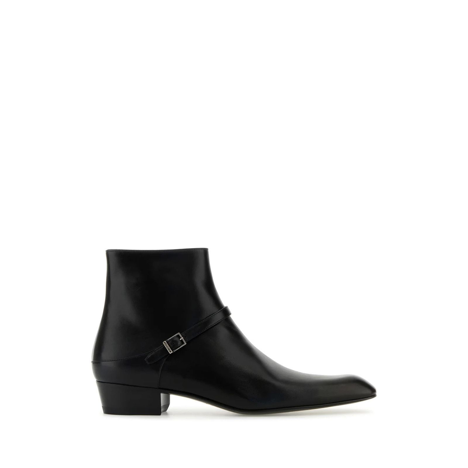SAINT LAURENT Augustin Black Leather Ankle Boots New And Aut