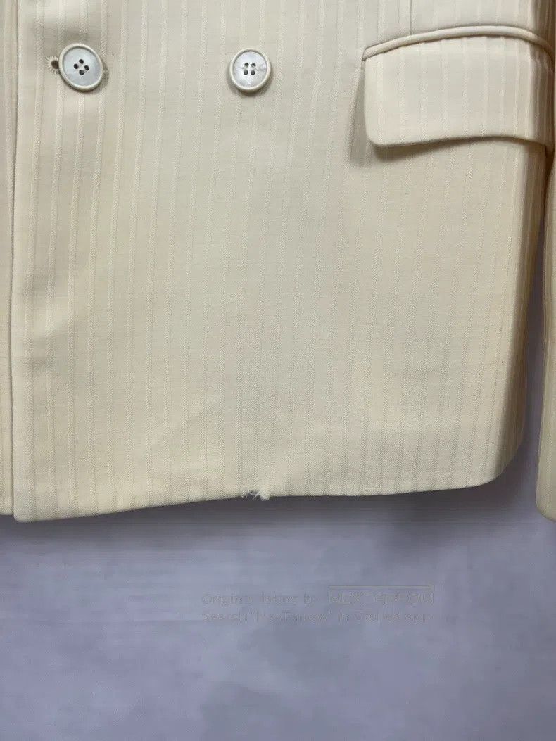 Saint Laurent Paris Saint Laurent Paris Beige Thin Striped Suit Set Size US M / EU 48-50 / 2 - 3 Thumbnail
