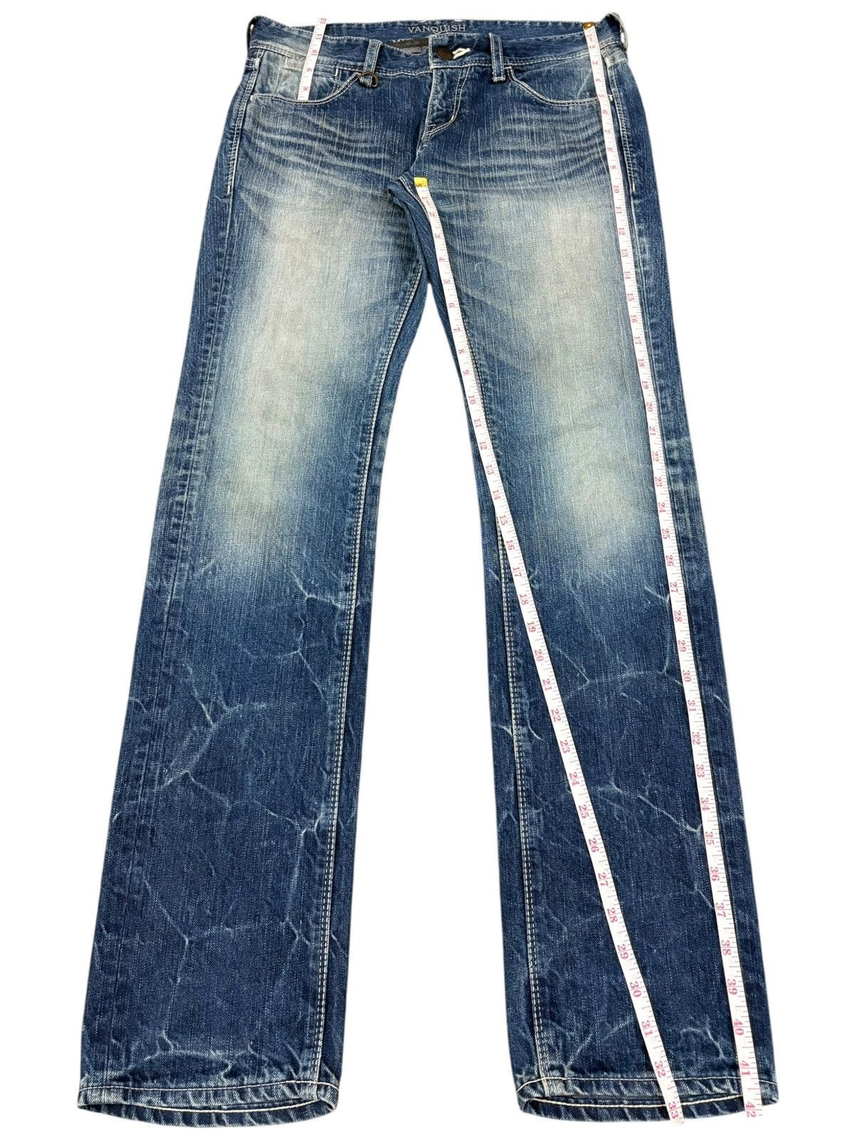 Japanese Brand Vintage Vanquish X Murder Licence Mud Faded Wash Jeans Size US 32 / EU 48 - 10 Thumbnail