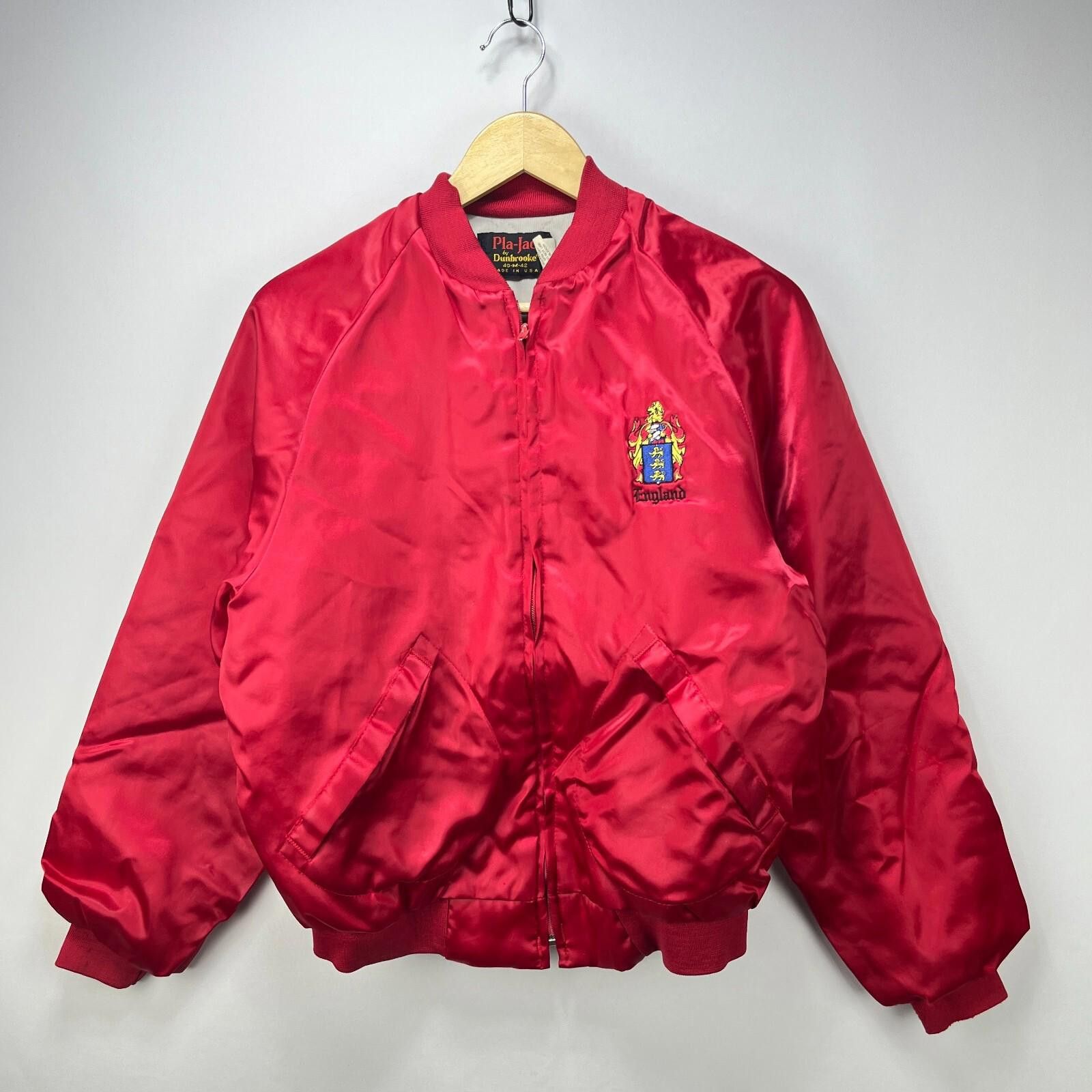 Vintage Pla-Jac England Satin Bomber Jacket Medium Dunbrooke