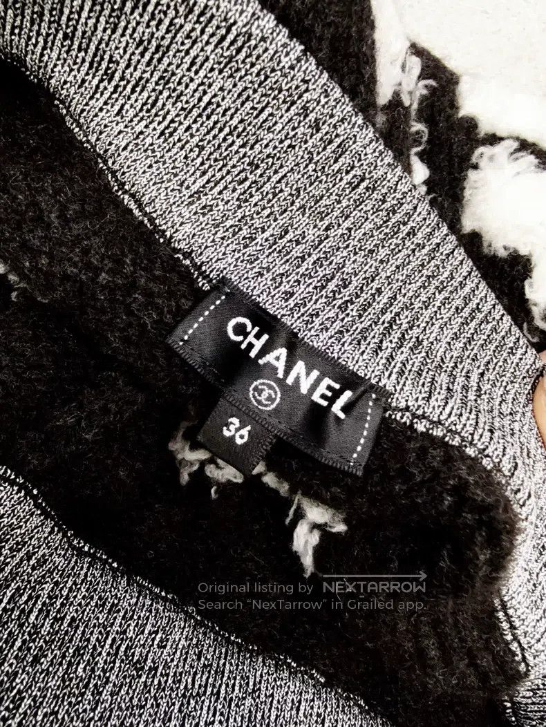 Chanel Chanel 19k snow series black and white mixed colour sequin Size 24" / US 00 / IT 34 - 4 Thumbnail