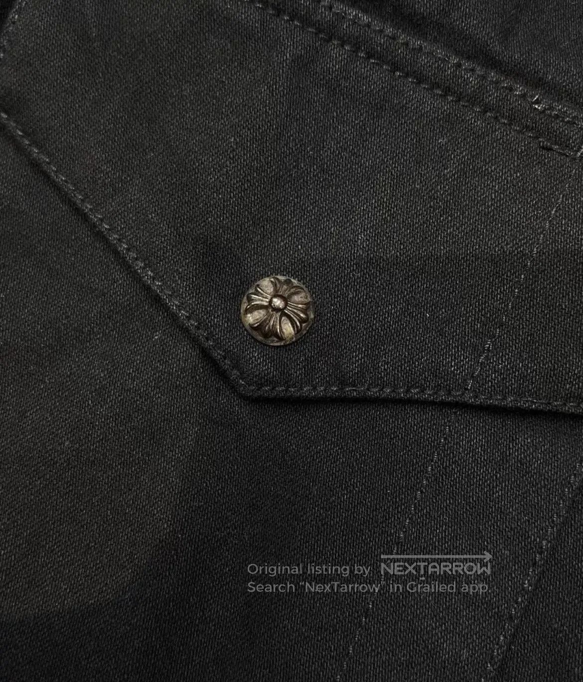 Chrome Hearts Chrome Hearts Denim Cross Leather Patchwork Shirt. Size US XL / EU 56 / 4 - 3 Thumbnail