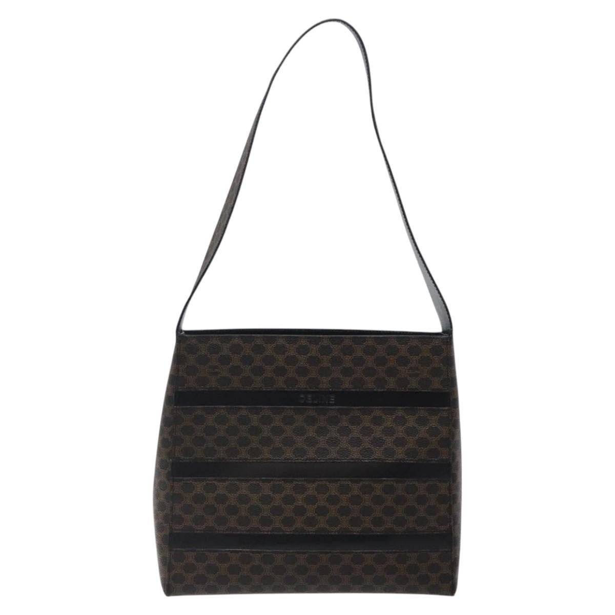 Celine CELINE Macadam Canvas Shoulder Bag Pvc Leather Black Gold Size ONE SIZE - 2 Thumbnail