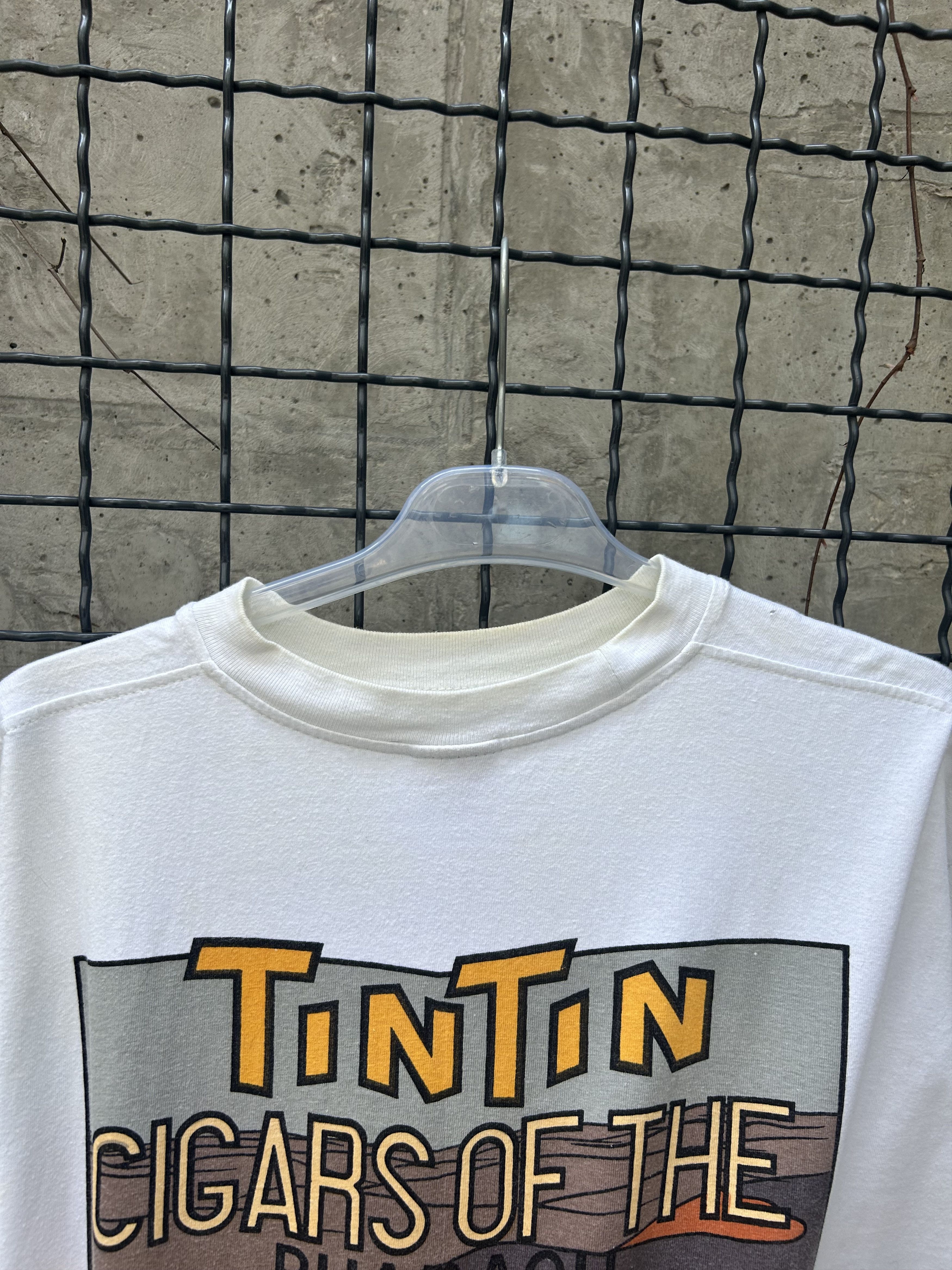 Cartoon Network Vintage 90s The Adventure of TinTin Pharaoh Comics T-shirt Size US XL / EU 56 / 4 - 5 Thumbnail
