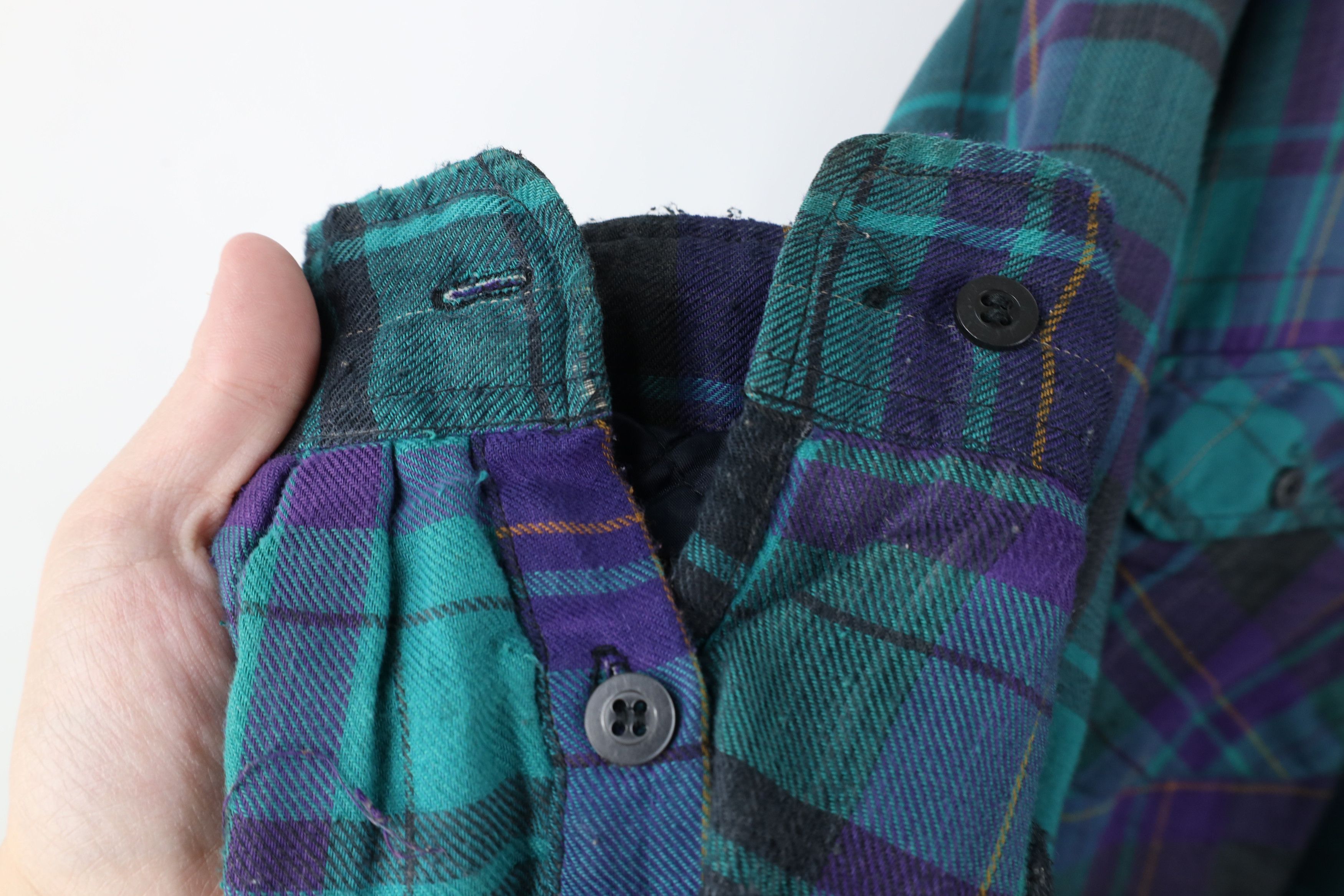 Vintage Vintage 90s Streetwear Quilted Flannel Button Shirt Jacket Size US L / EU 52-54 / 3 - 8 Thumbnail