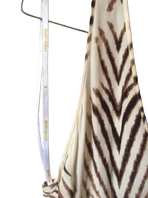 Just Cavalli Roberto Cavalli Zebra Print Silk Maxi Dress, 1990s Size M / US 6-8 / IT 42-44 - 4 Thumbnail