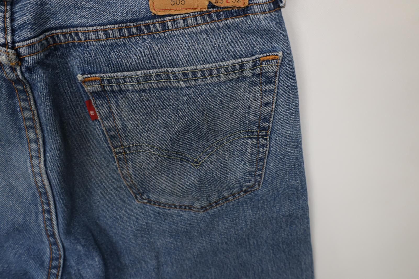 Levi's Vintage Y2K Levis 505 Regular Straight Leg Denim Jeans Blue Size US 33 - 16 Thumbnail