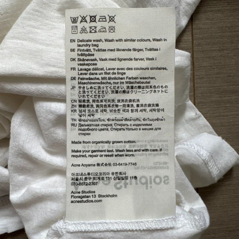 Acne Studios Acne Studios White lettered short-sleeved shirt Size S / US 4 / IT 40 - 6 Thumbnail