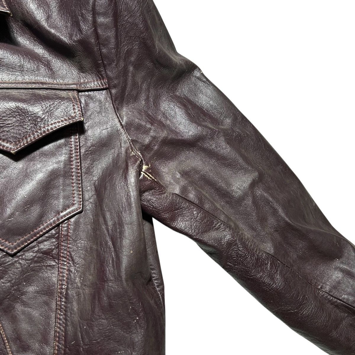 Vintage Vintage Leather Bomber Jacket Size US M / EU 48-50 / 2 - 7 Thumbnail