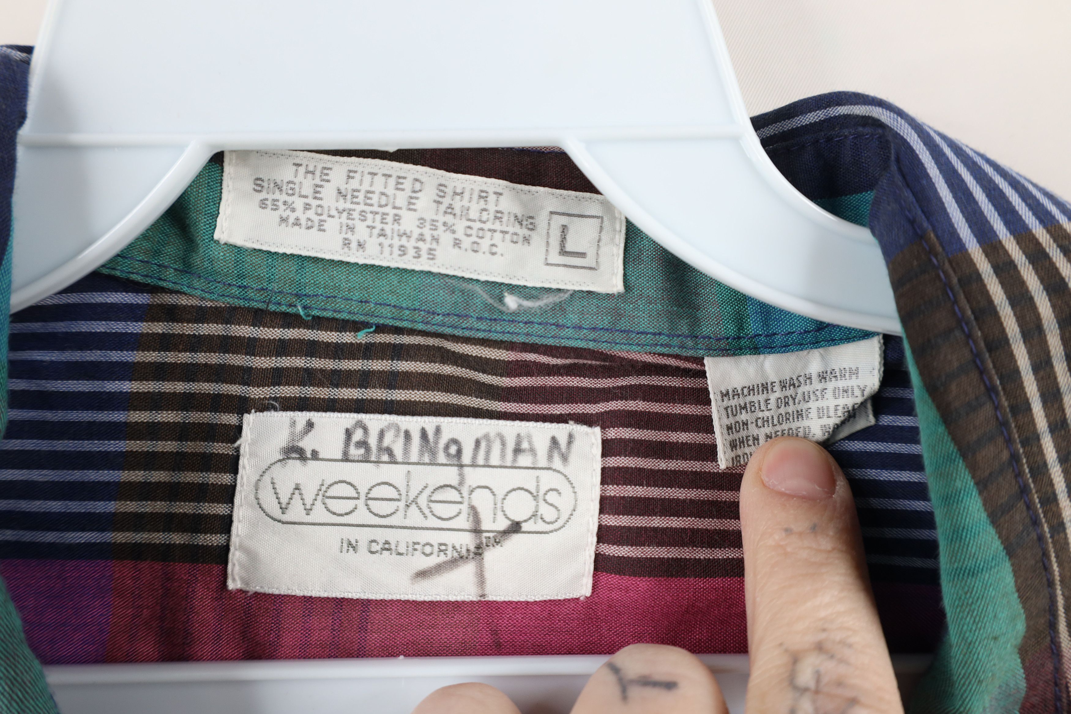 Vintage Vintage 70s 80s Streetwear Madras Collared Button Shirt Size US L / EU 52-54 / 3 - 10 Thumbnail