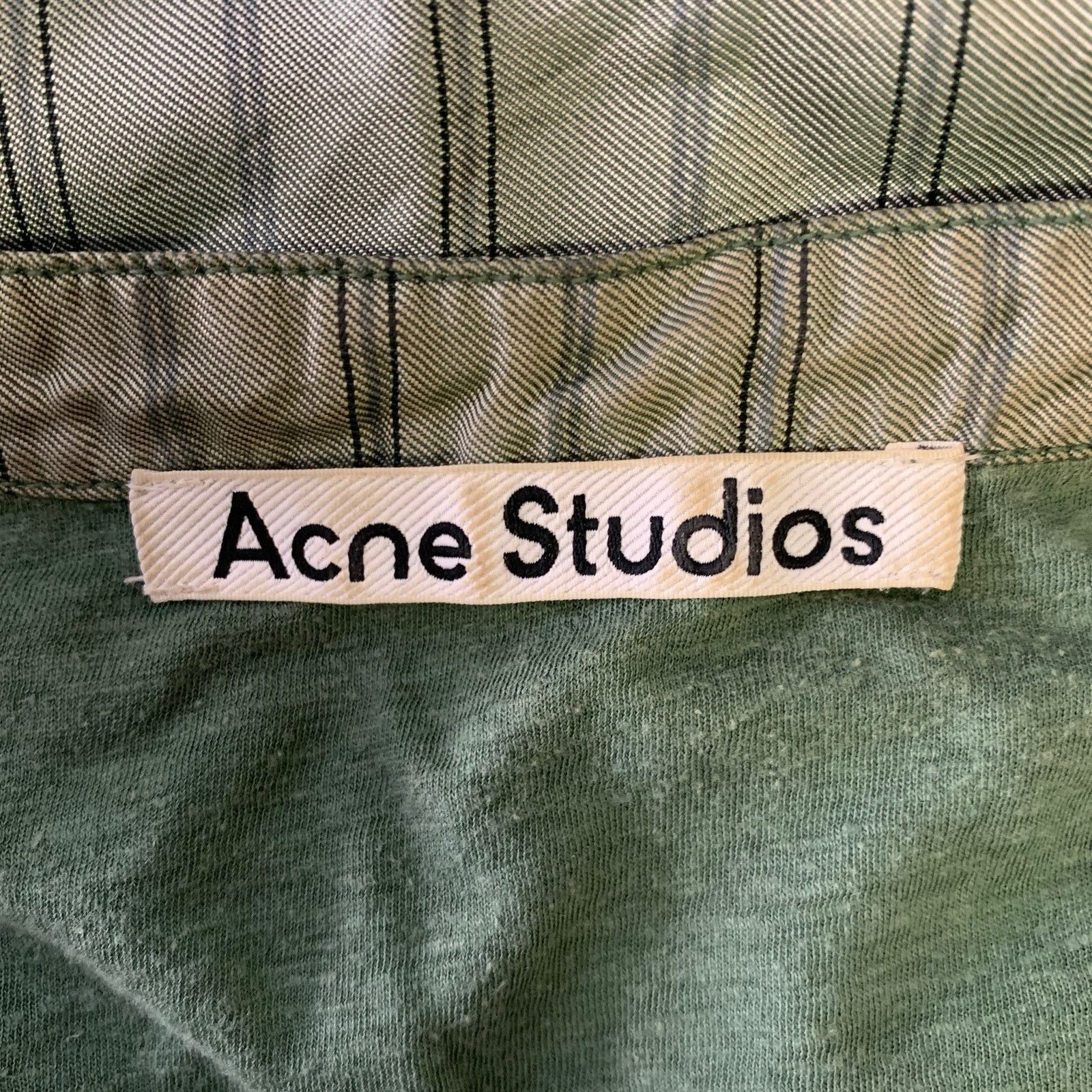 Acne Studios ACNE Size M Green Mixed Patterns Cotton Hemp Henley Size US M / EU 48-50 / 2 - 4 Thumbnail