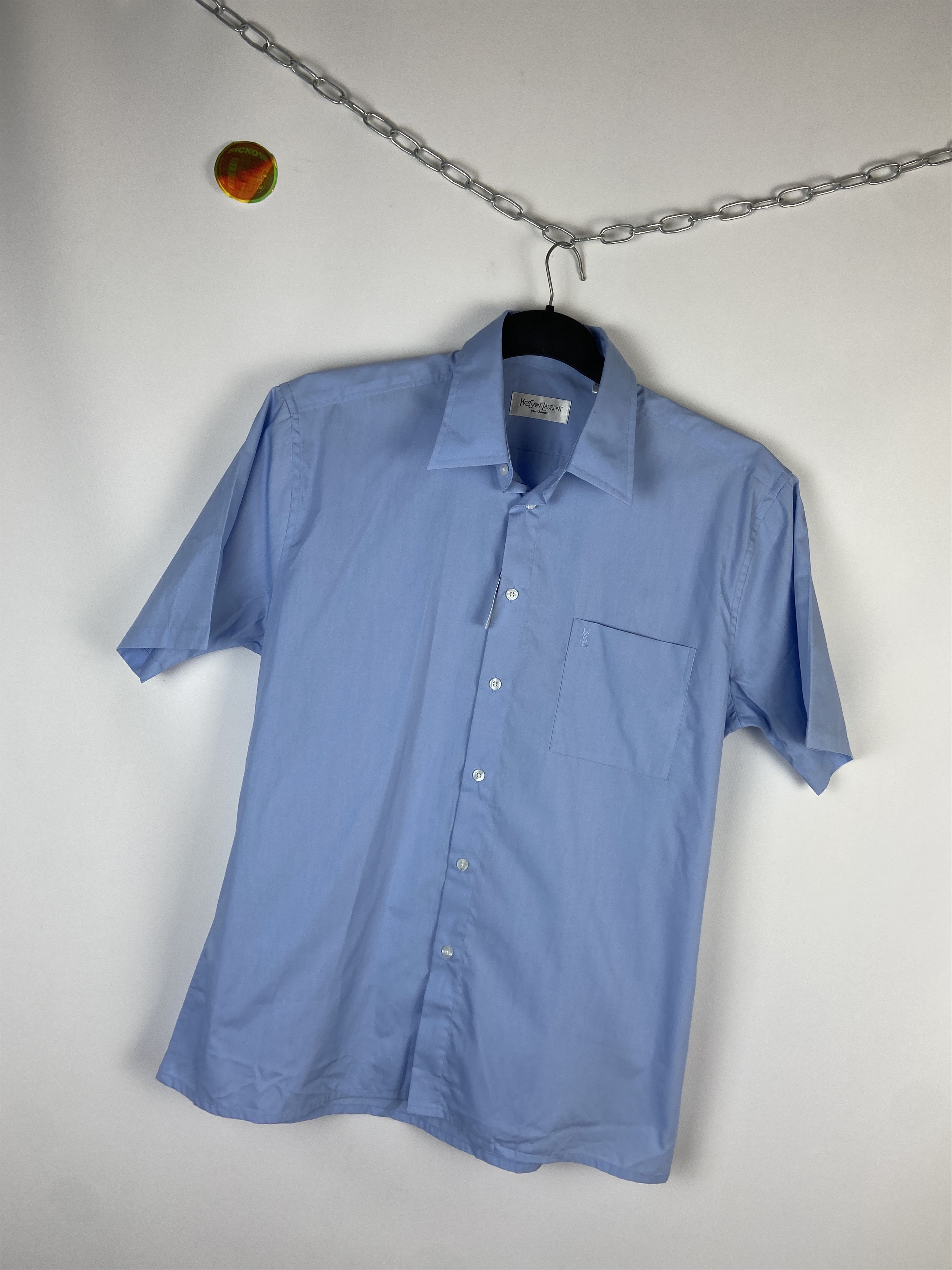 Vintage Vintage Yves Saint Laurent Ysl Pour Homme Shirt Size US L / EU 52-54 / 3 - 2 Thumbnail