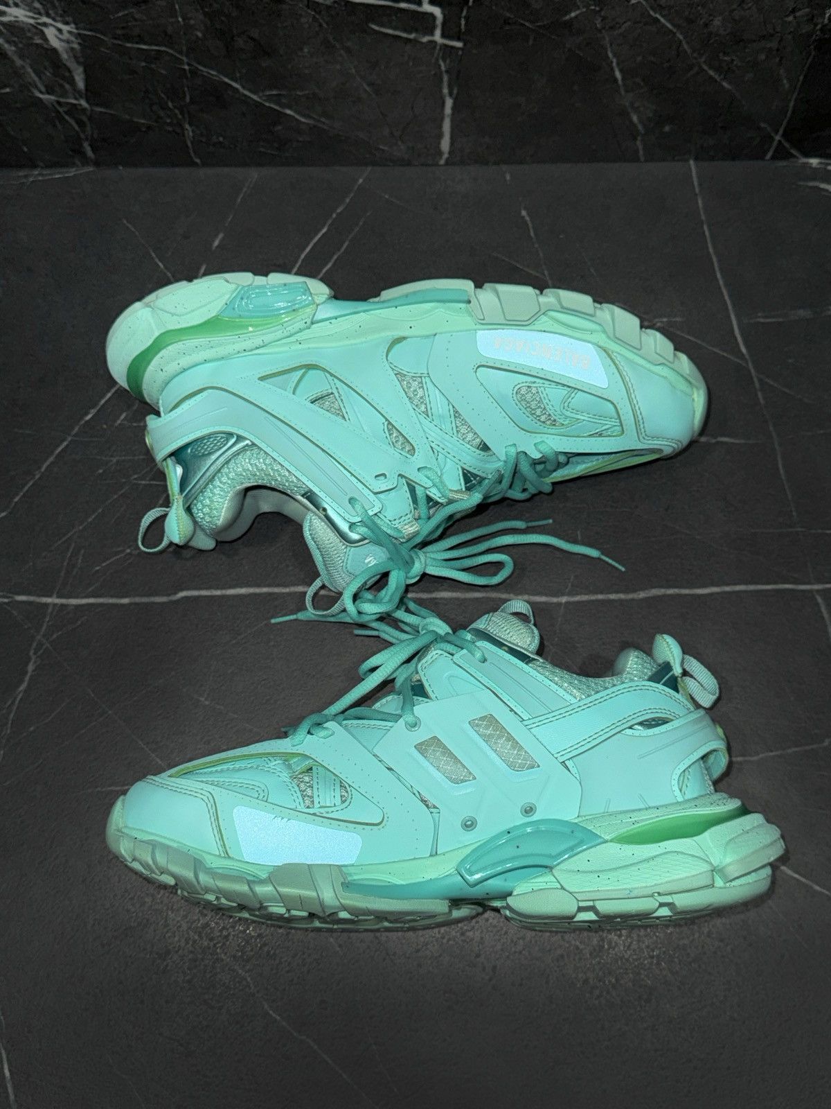 Balenciaga Balenciaga Track Recycled Mint Sneakers Size US 7 / EU 40 - 10 Thumbnail