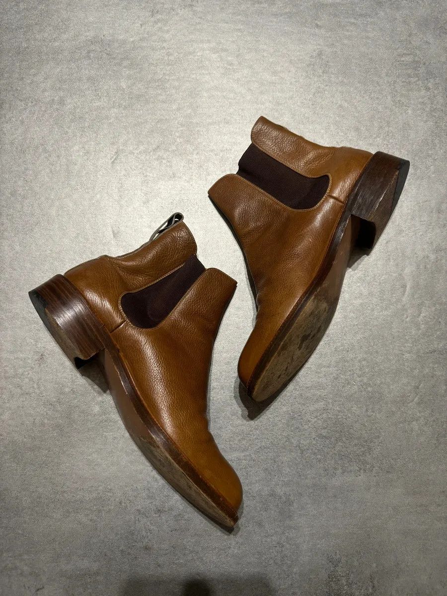 Giorgio Armani 2000s Giorgio Armani Brown Italian Leather Boots Size US 9.5 / EU 42-43 - 7 Thumbnail