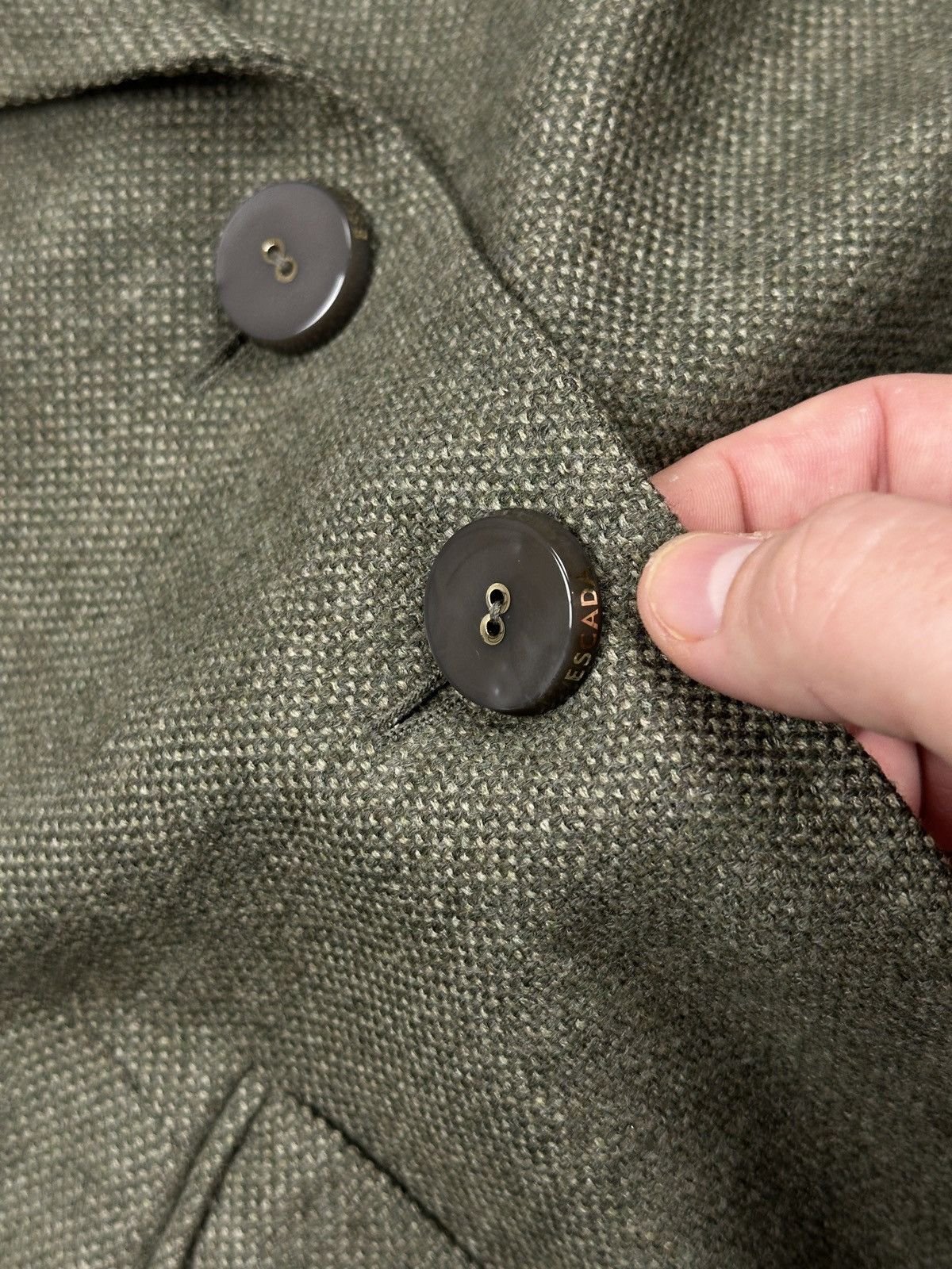 Escada Vintage Escada Virgin Wool Cashmere Silk Blazer Sable Gray Size M / US 6-8 / IT 42-44 - 18 Thumbnail